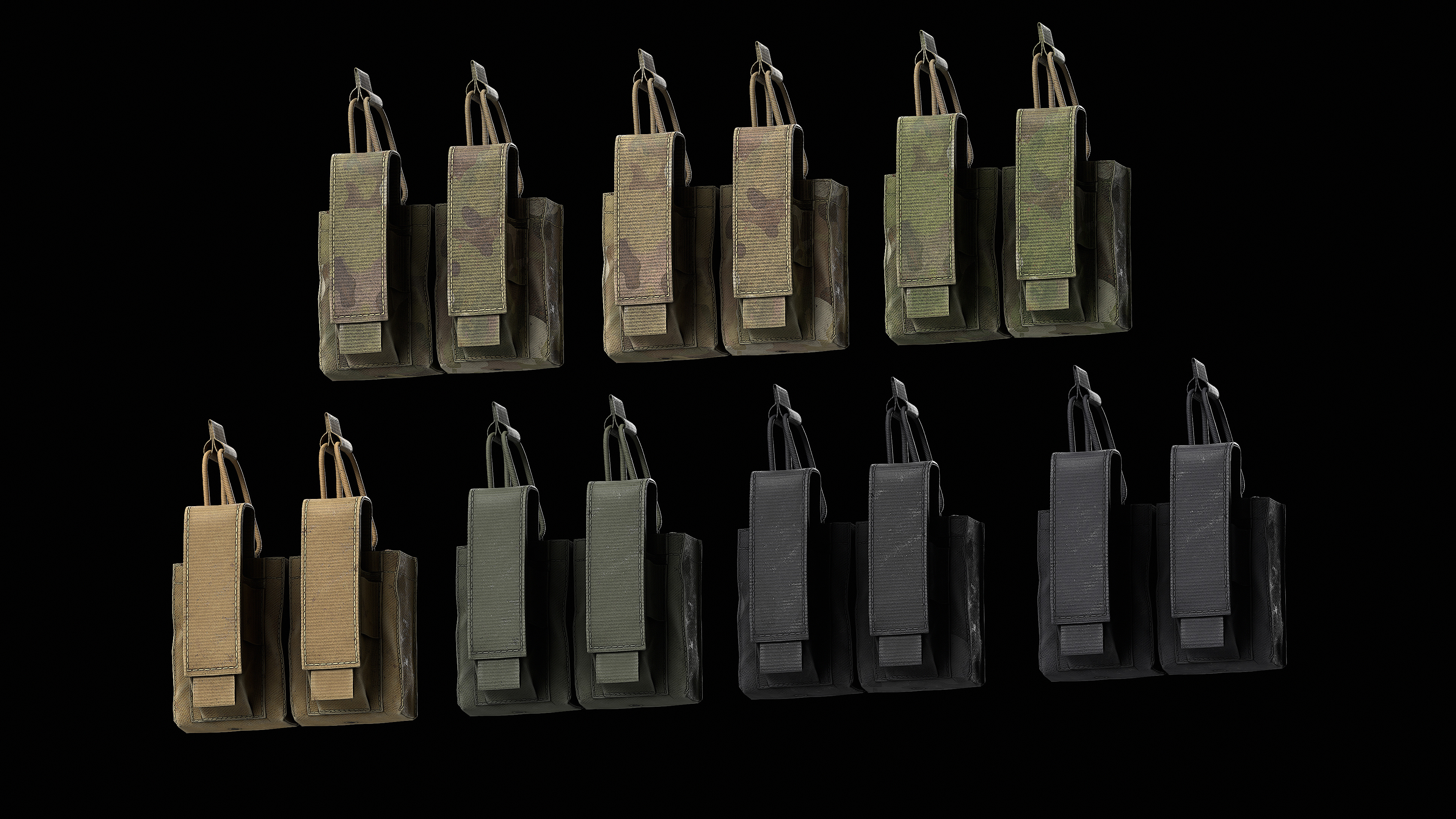 Condor M4 Kangaroo Mag Pouch Gen 2 3V Low-poly 3D model_6