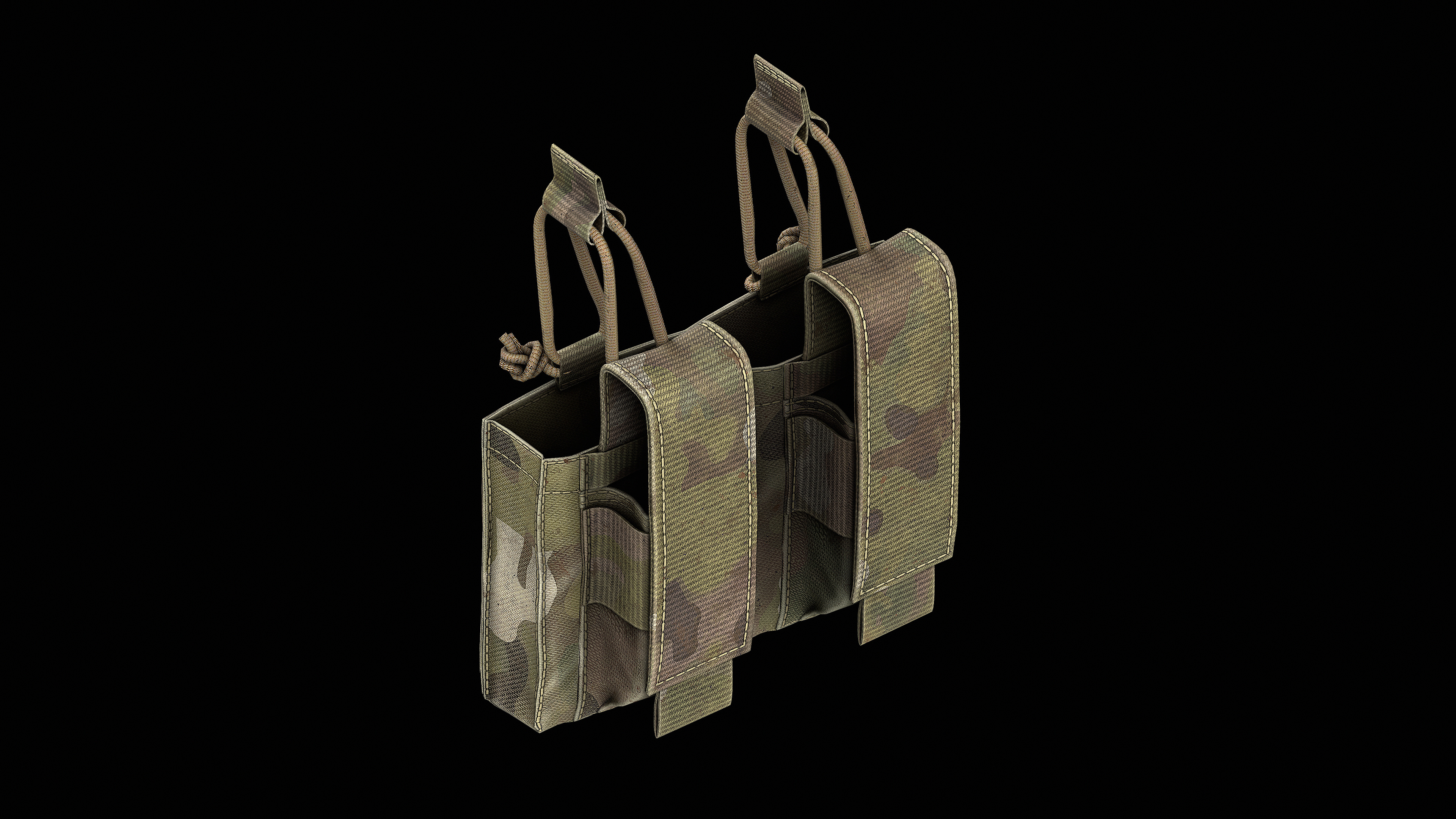 Condor M4 Kangaroo Mag Pouch Gen 2 3V Low-poly 3D model_10