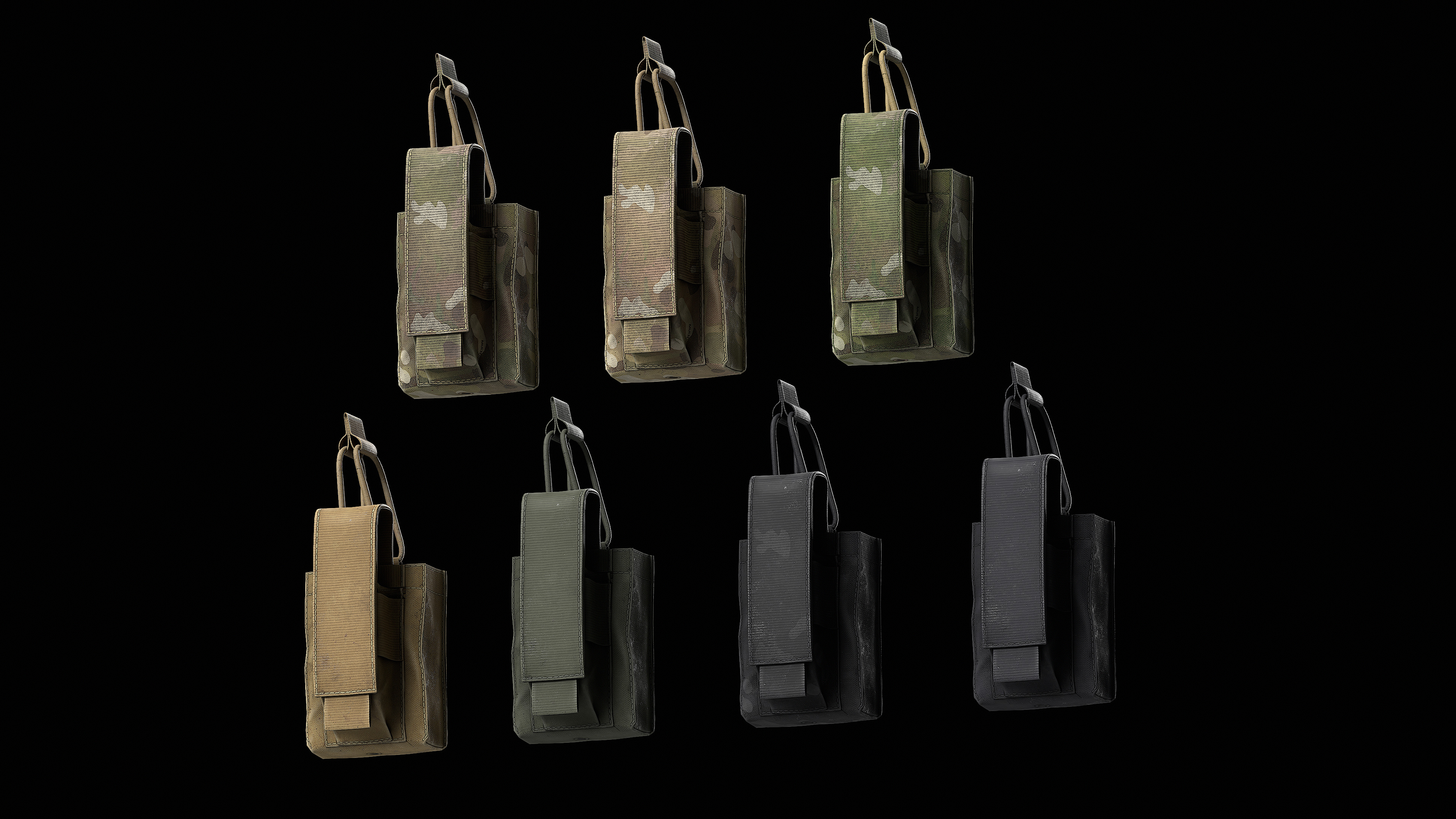Condor M4 Kangaroo Mag Pouch Gen 2 3V Low-poly 3D model_5