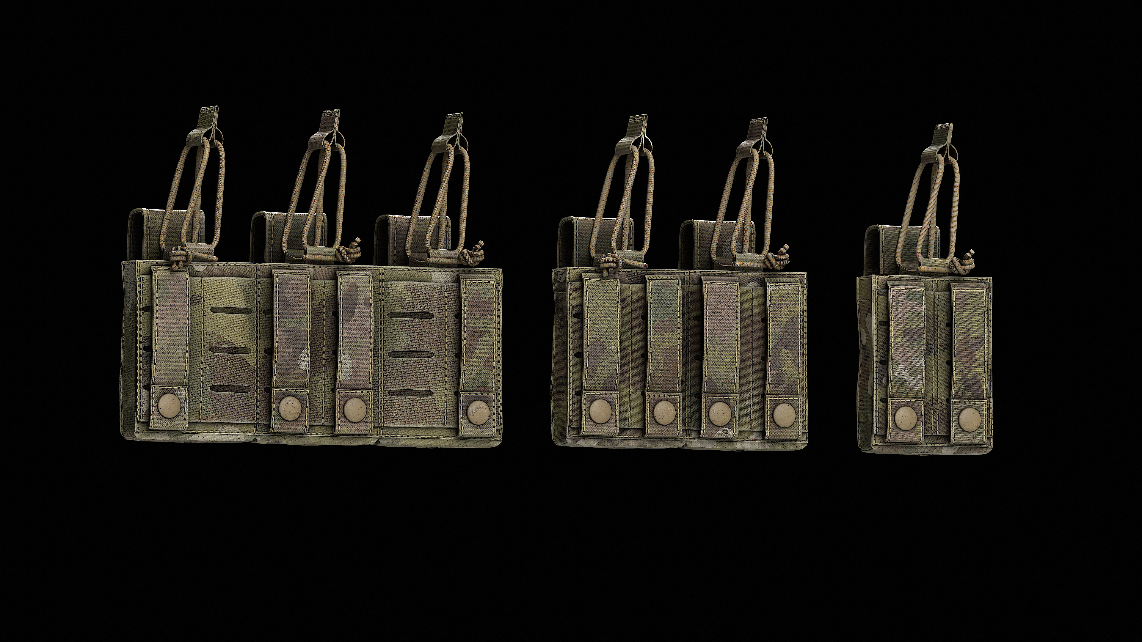 Condor M4 Kangaroo Mag Pouch Gen 2 3V Low-poly 3D model_3