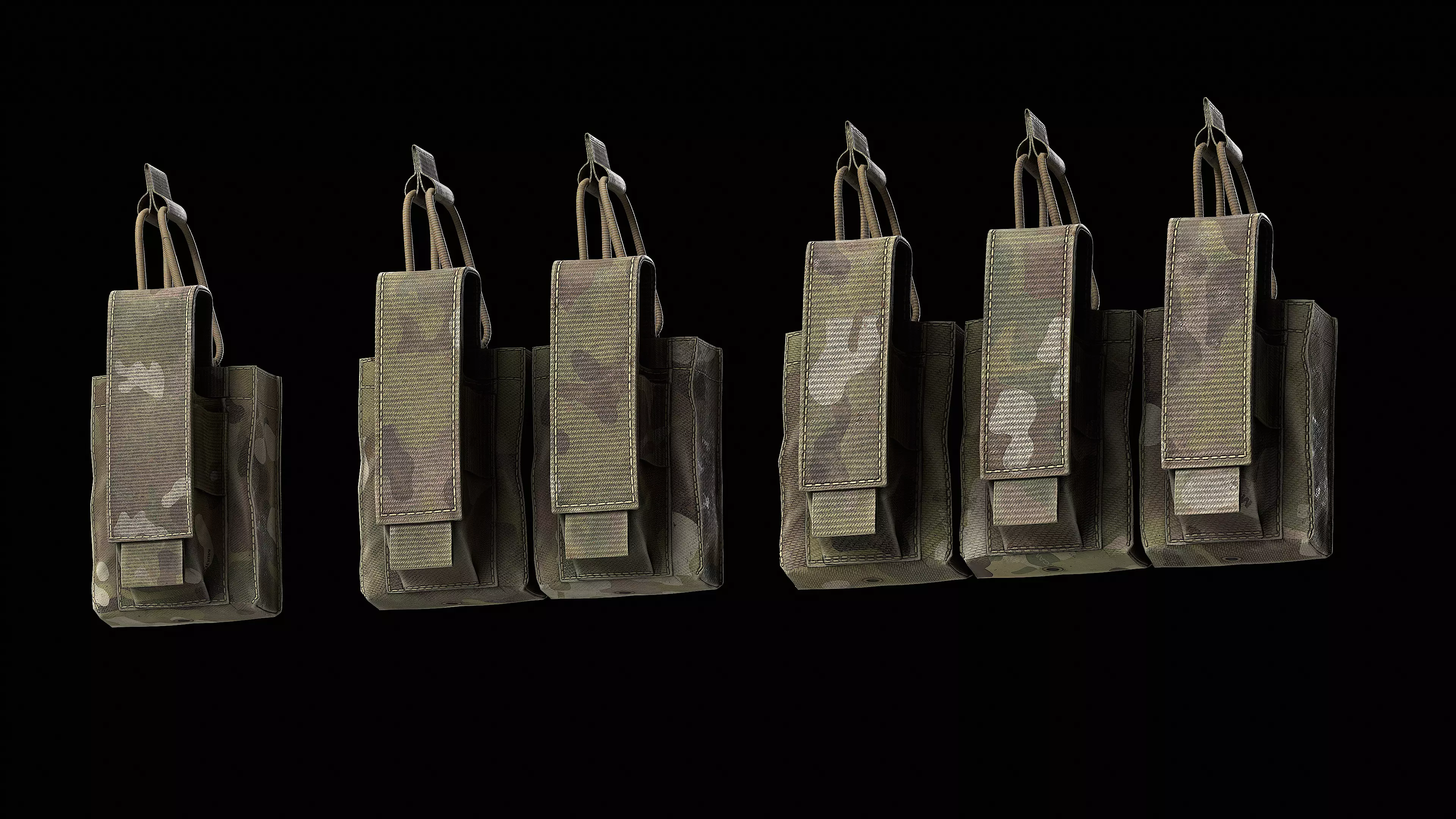 Condor M4 Kangaroo Mag Pouch Gen 2 3V Low-poly 3D model_0