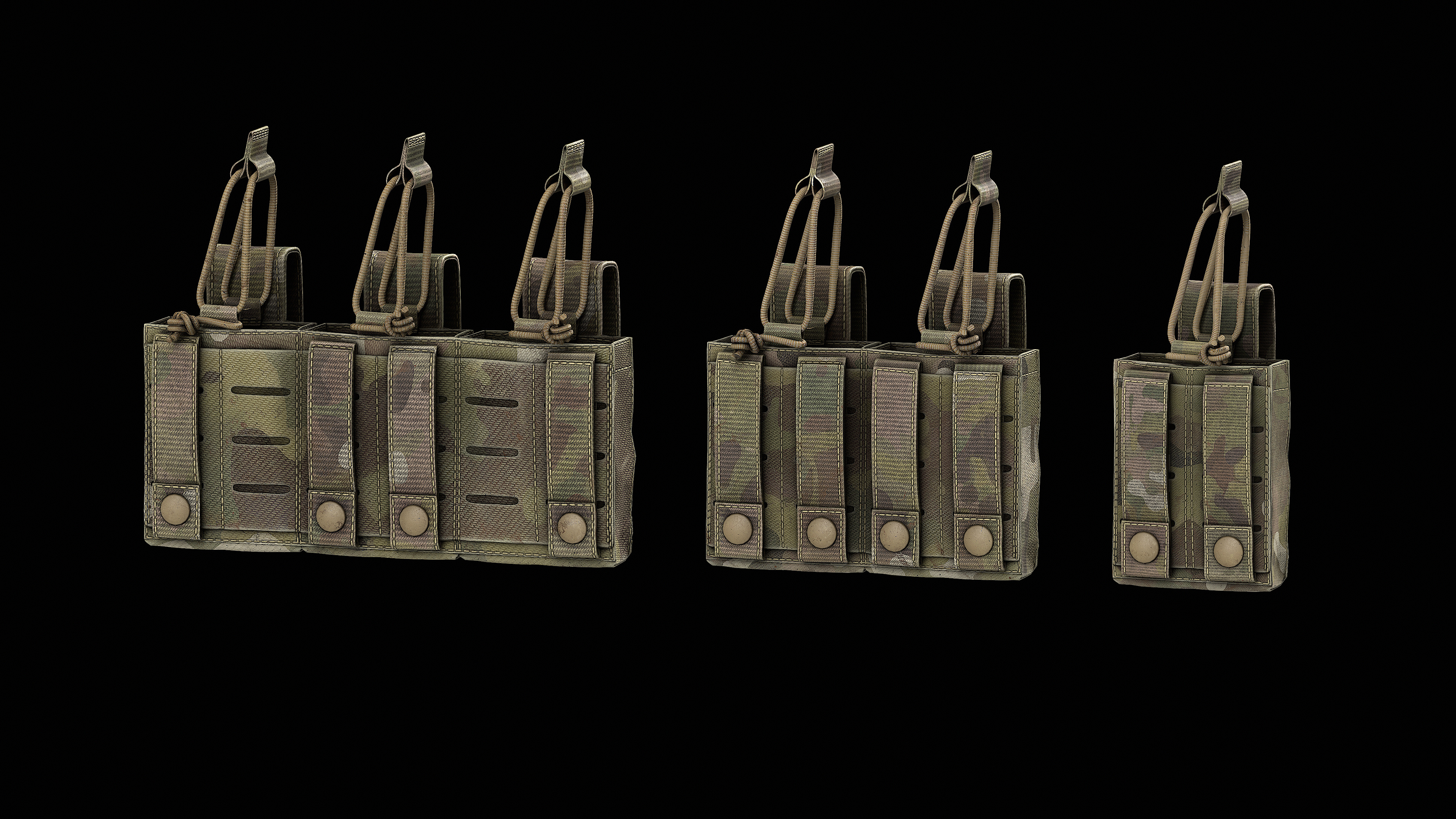 Condor M4 Kangaroo Mag Pouch Gen 2 3V Low-poly 3D model_2