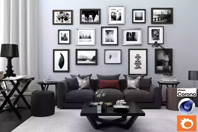 Living Room 08 - Corona - C4D