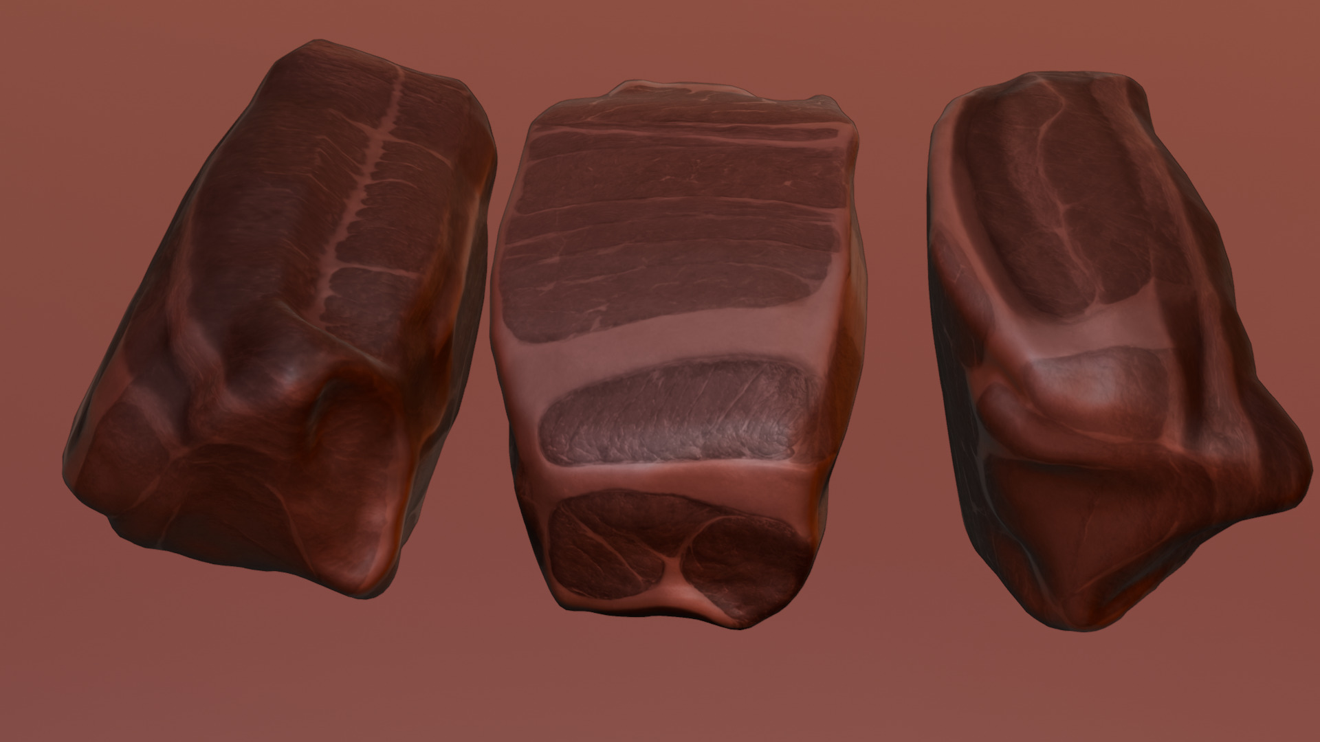 Beef Steak Low Poly Low-poly 3D model_28