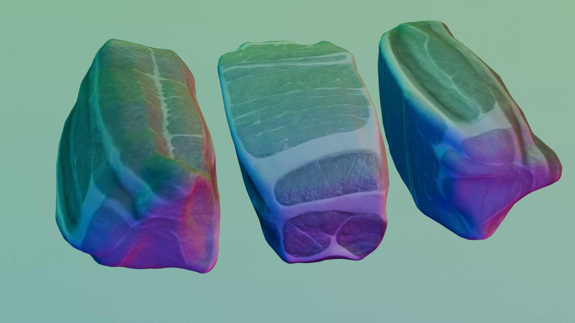 Beef Steak Low Poly Low-poly 3D model_20