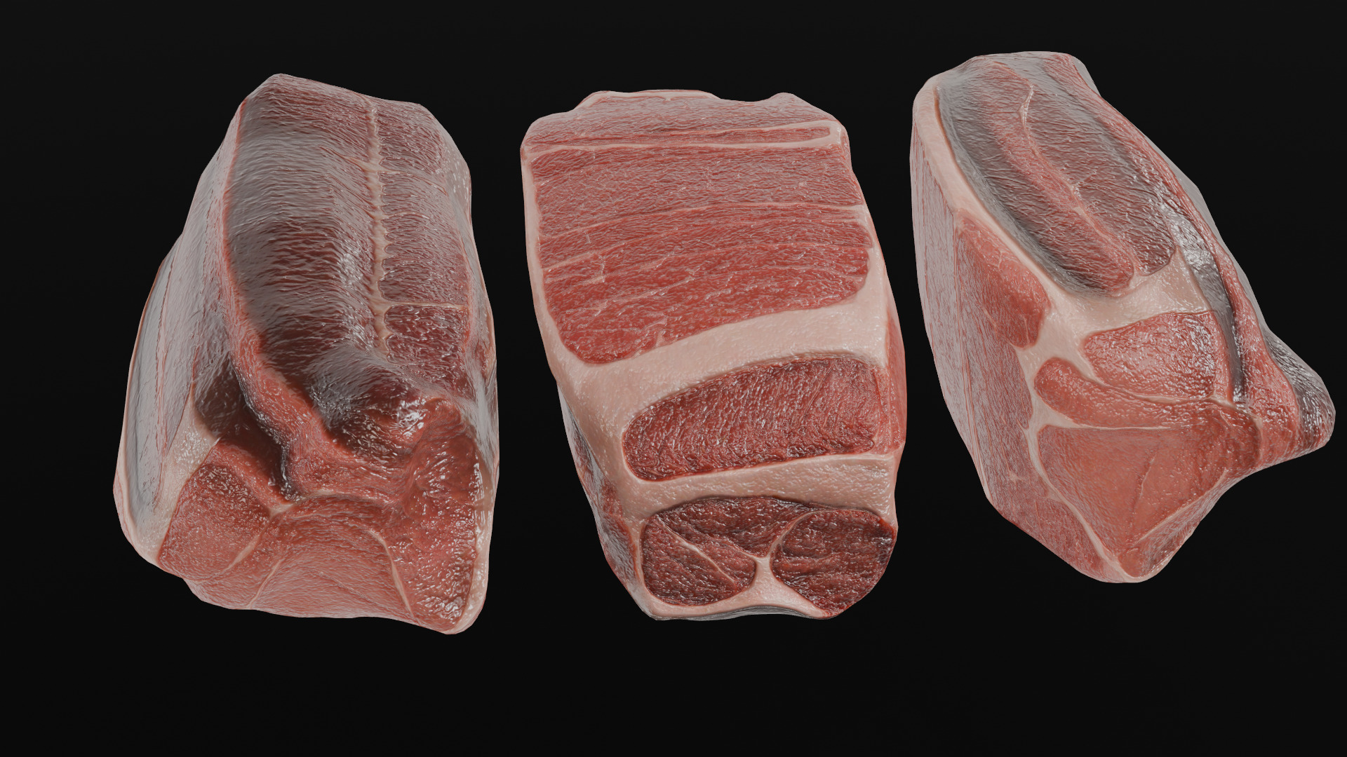 Beef Steak Low Poly Low-poly 3D model_21