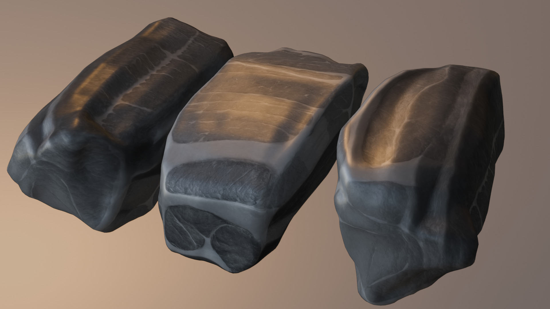 Beef Steak Low Poly Low-poly 3D model_38