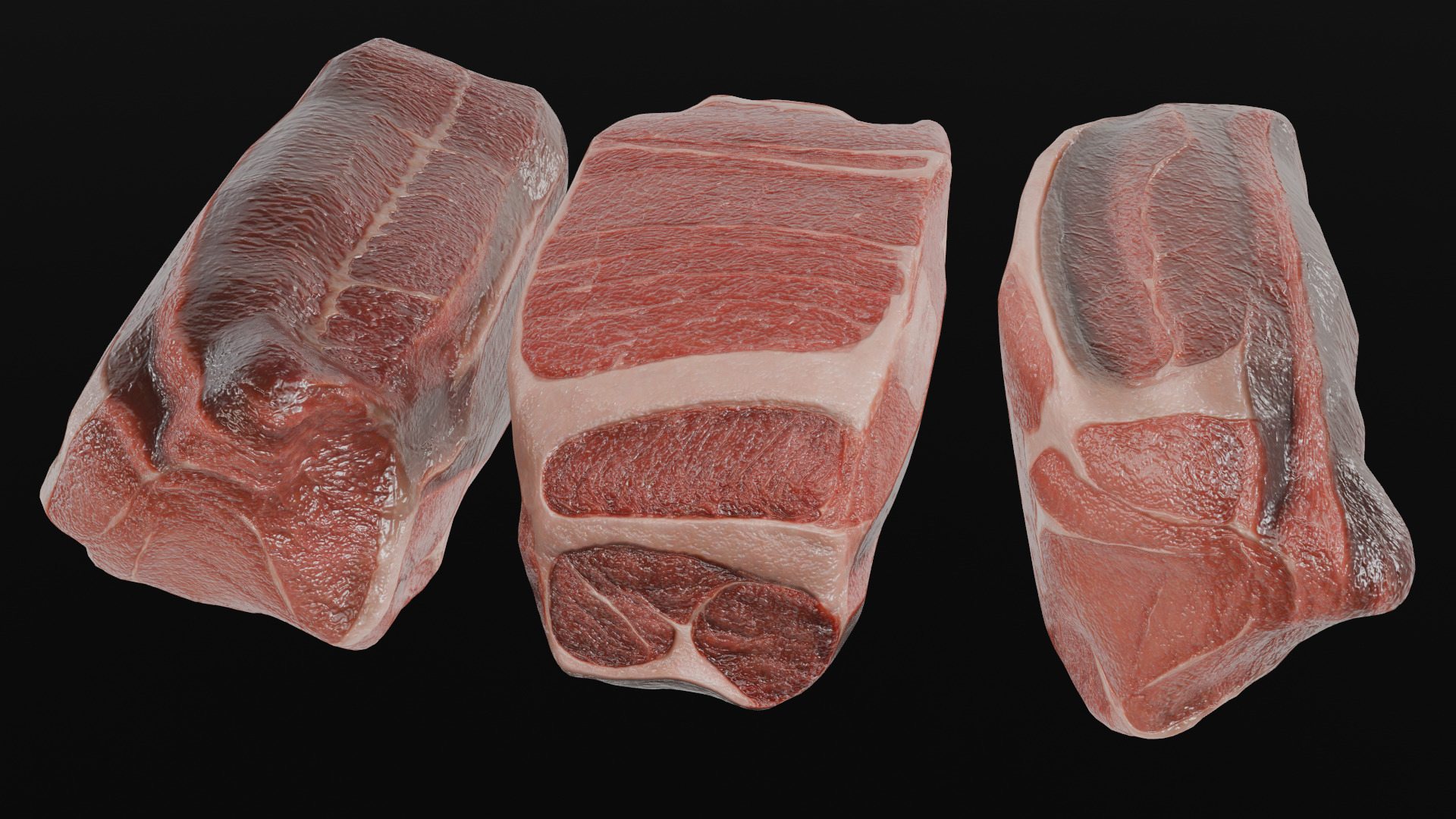 Beef Steak Low Poly Low-poly 3D model_29