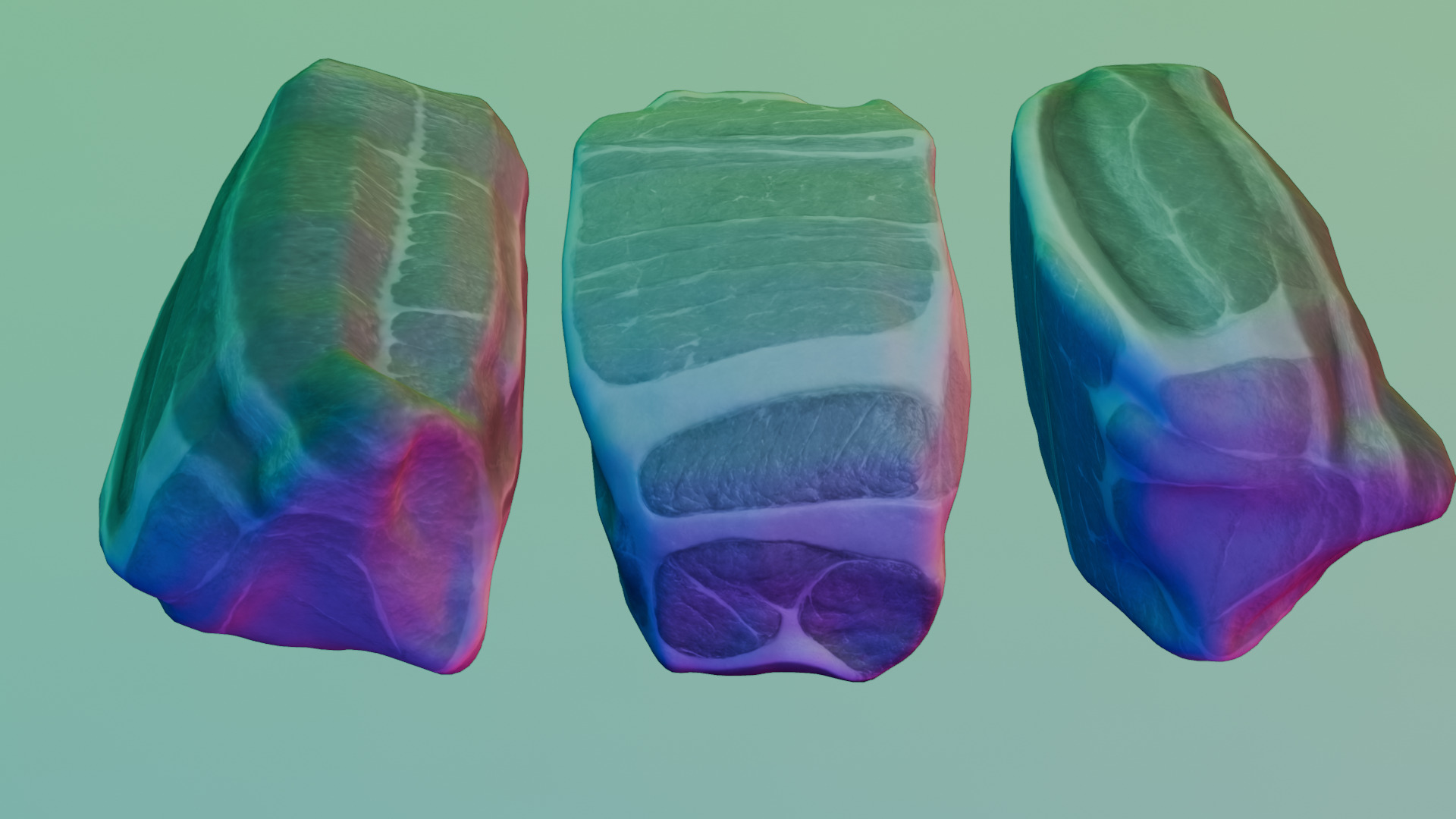 Beef Steak Low Poly Low-poly 3D model_24