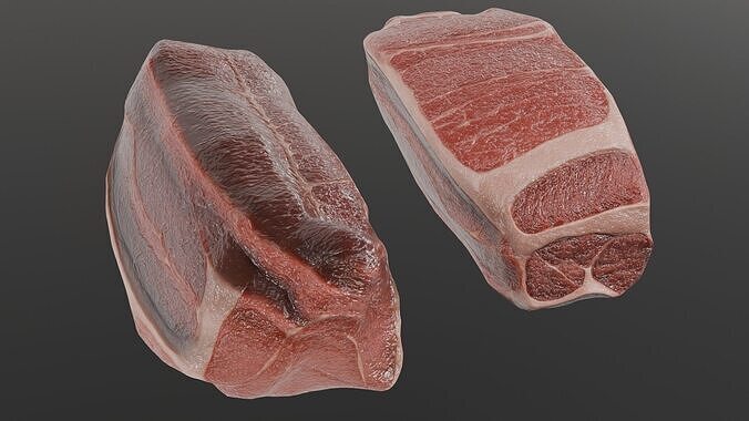 Beef Steak Low Poly Low-poly 3D model 5