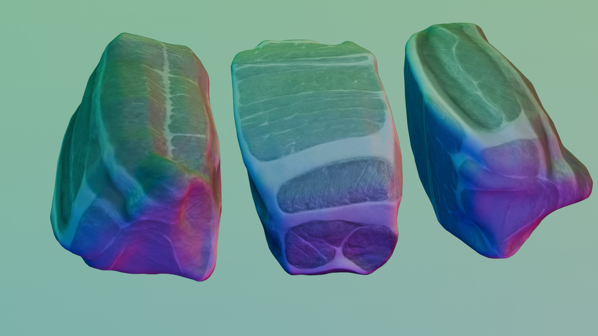 Beef Steak Low Poly Low-poly 3D model_22