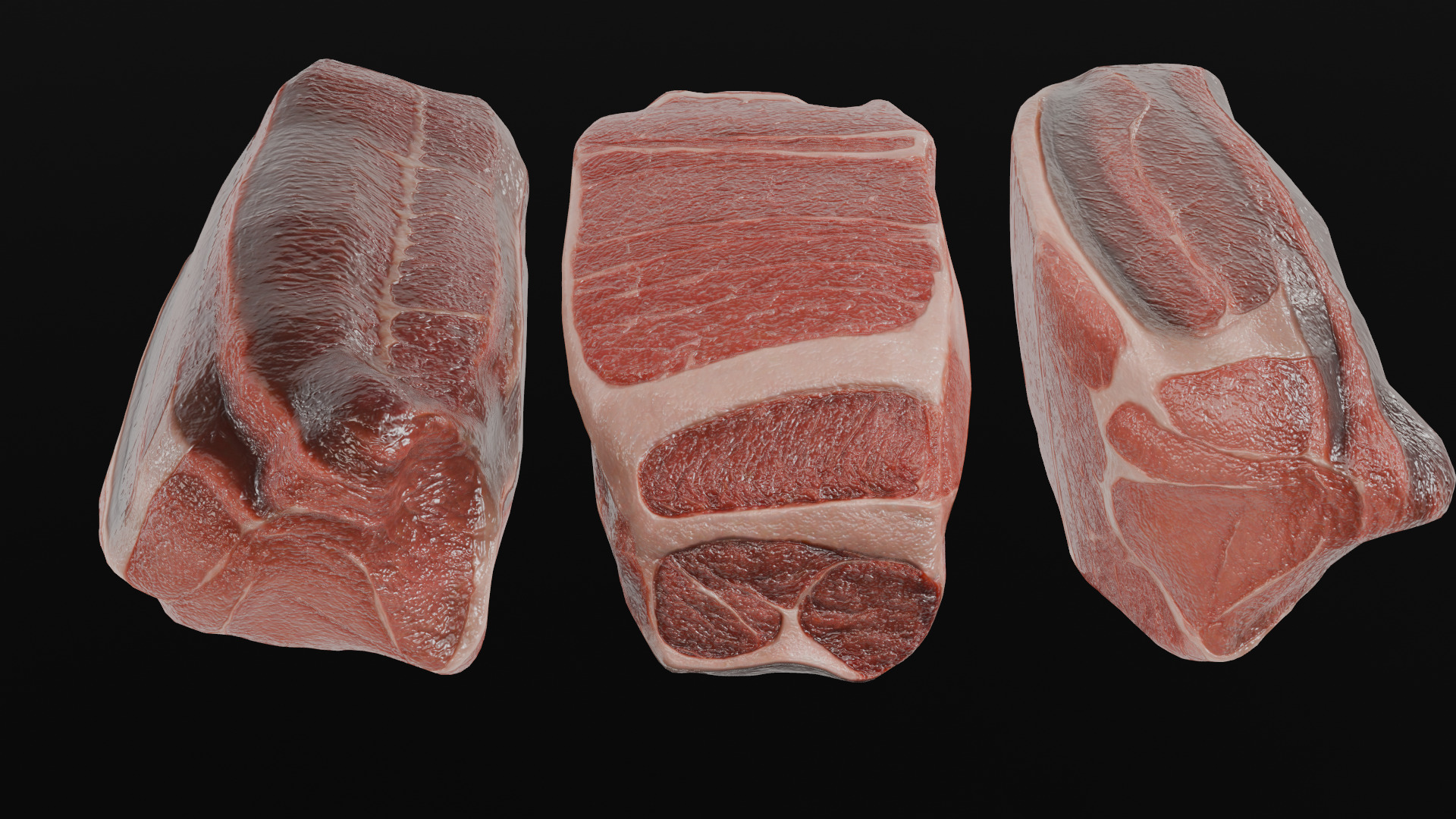Beef Steak Low Poly Low-poly 3D model_23