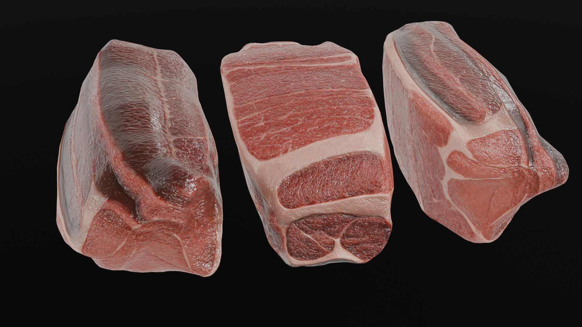 Beef Steak Low Poly Low-poly 3D model_19