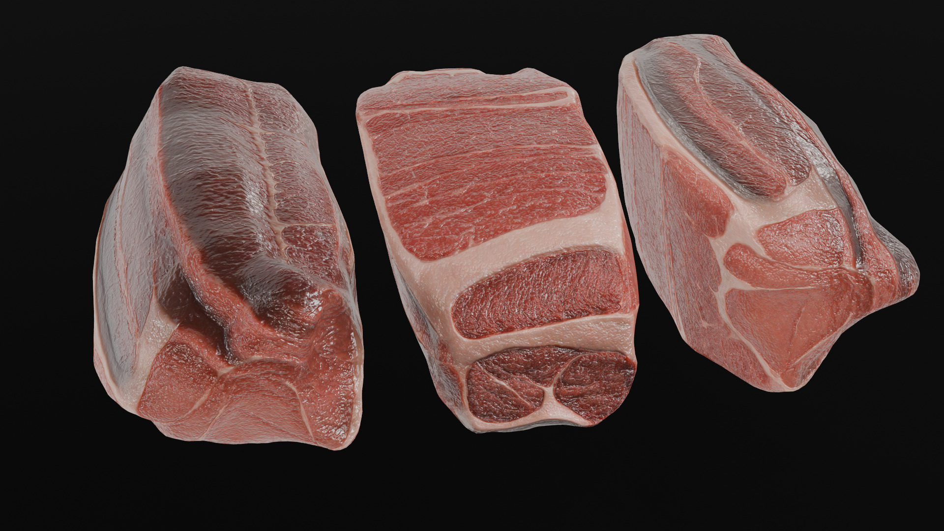 Beef Steak Low Poly Low-poly 3D model_17