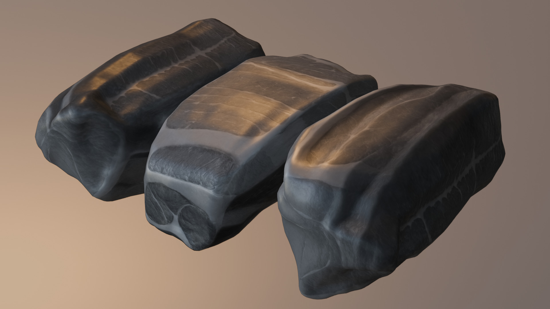 Beef Steak Low Poly Low-poly 3D model_46