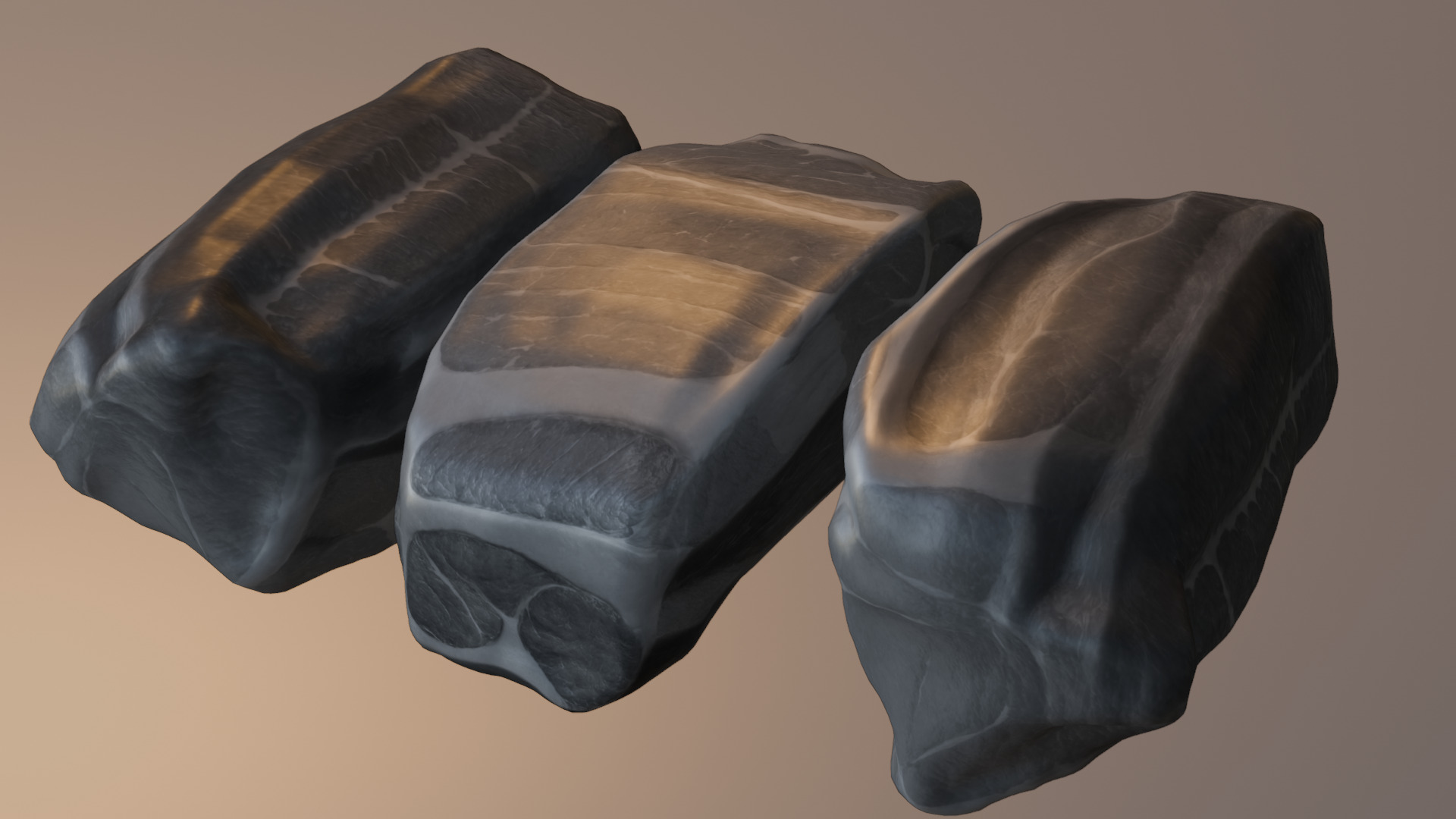Beef Steak Low Poly Low-poly 3D model_40