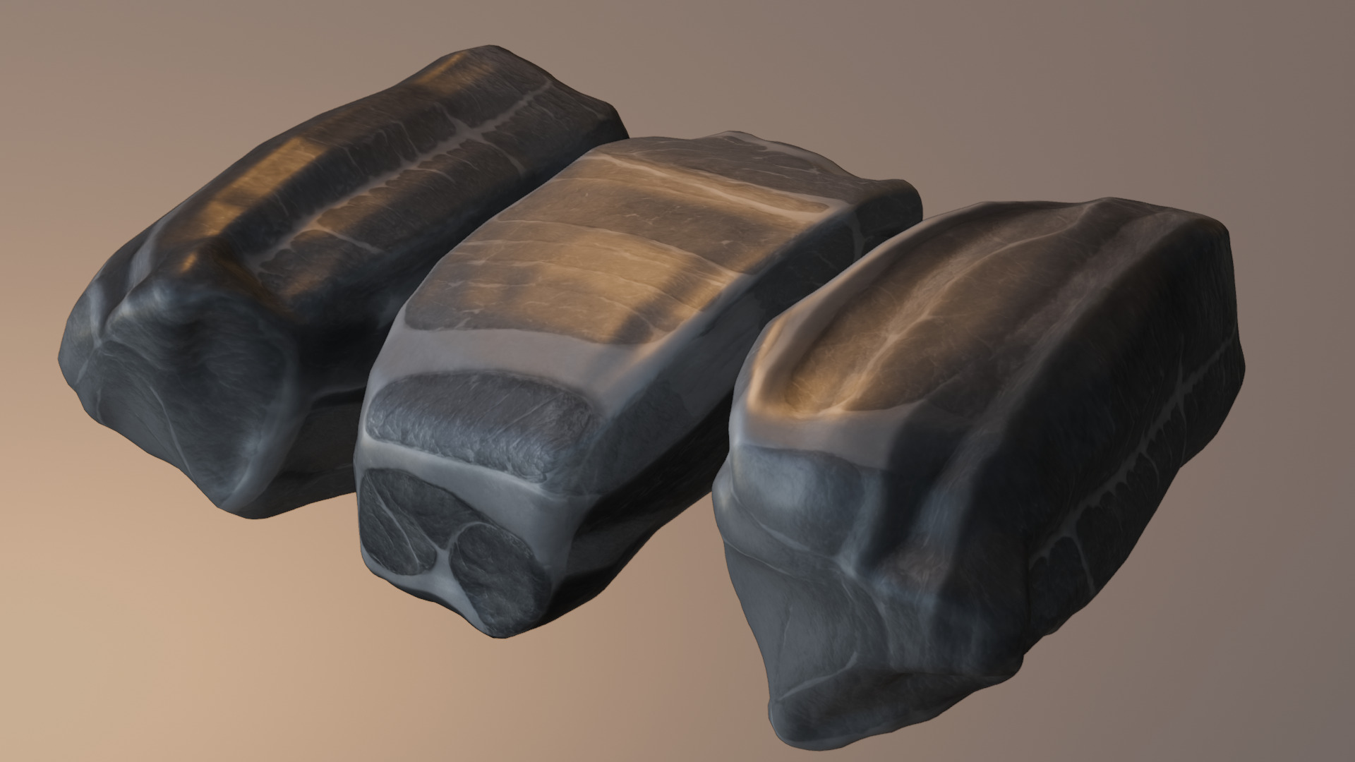 Beef Steak Low Poly Low-poly 3D model_44
