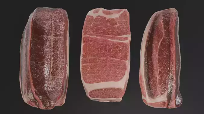 Beef Steak Low Poly