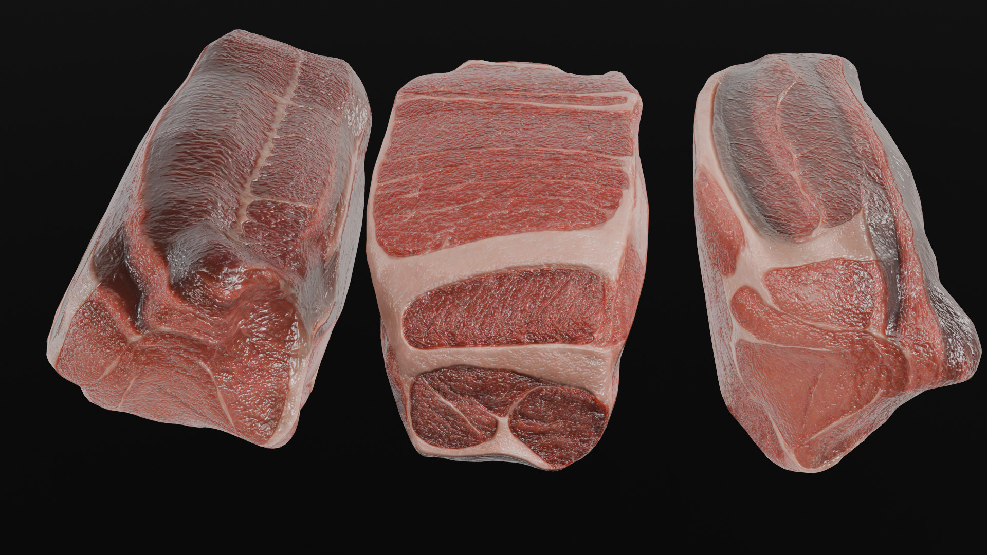 Beef Steak Low Poly Low-poly 3D model_27