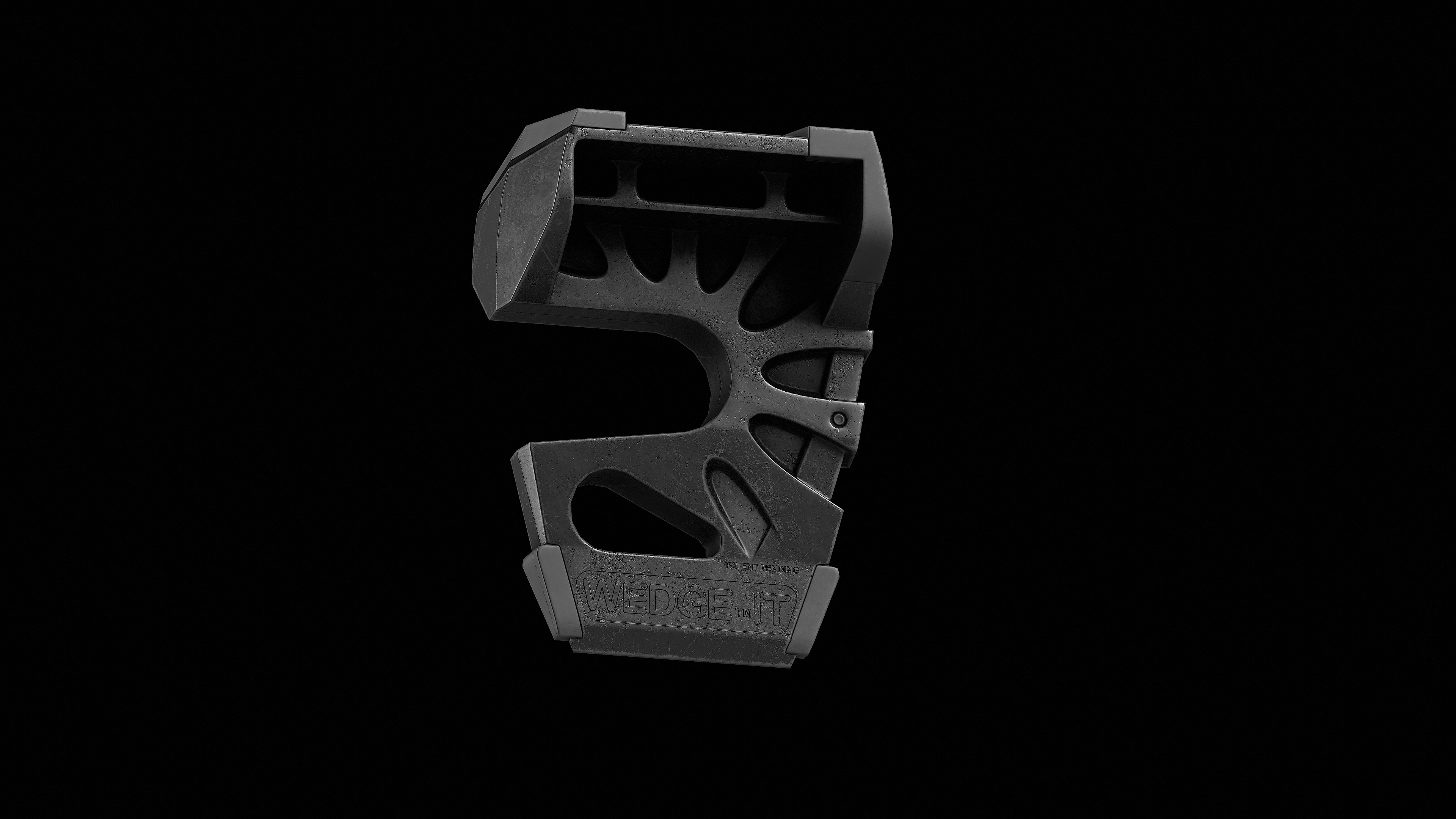 Door Stop on the Carabiner Low-poly 3D model_9