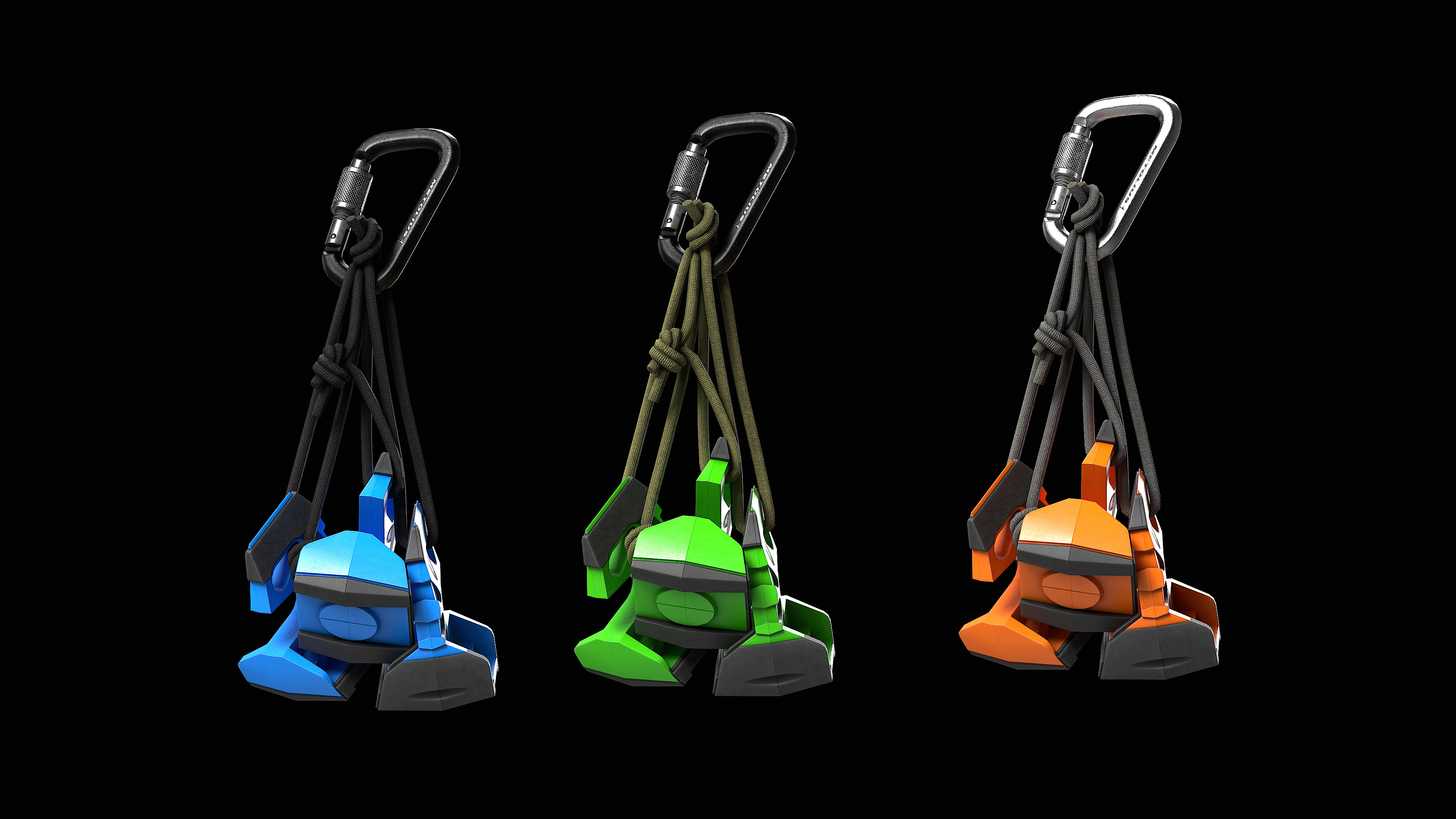 Door Stop on the Carabiner Low-poly 3D model_3