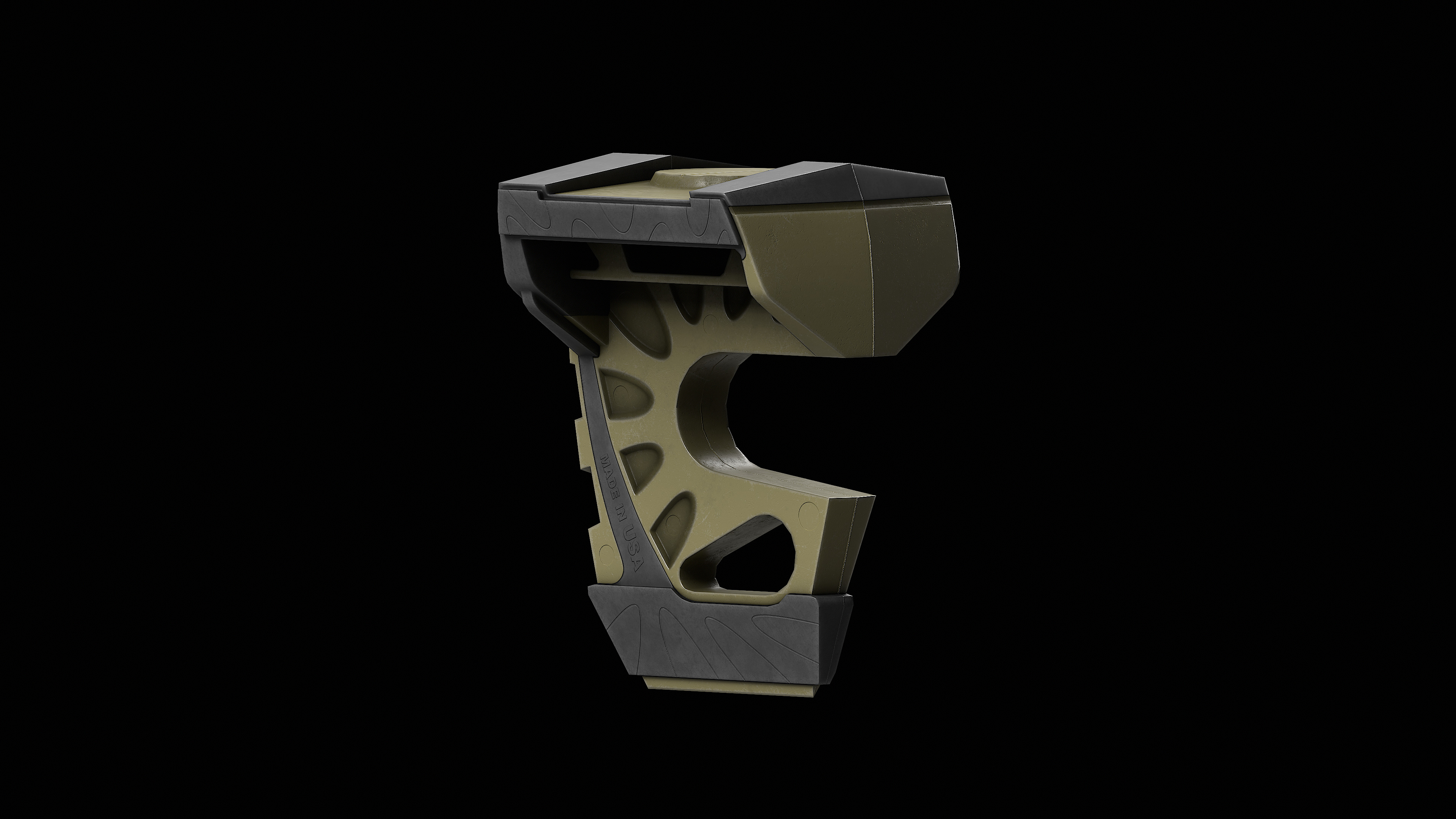 Door Stop on the Carabiner Low-poly 3D model_17