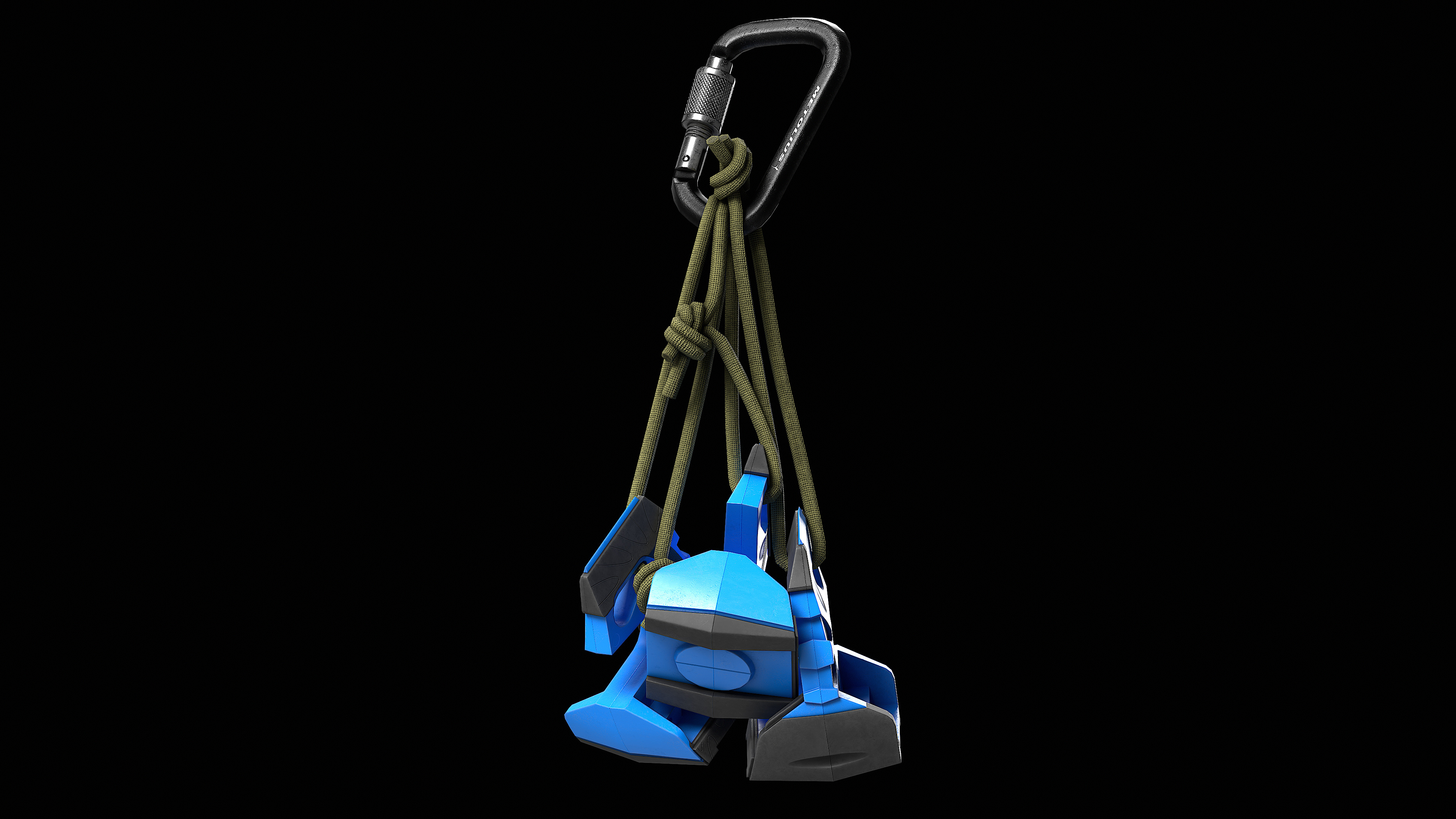 Door Stop on the Carabiner Low-poly 3D model_4