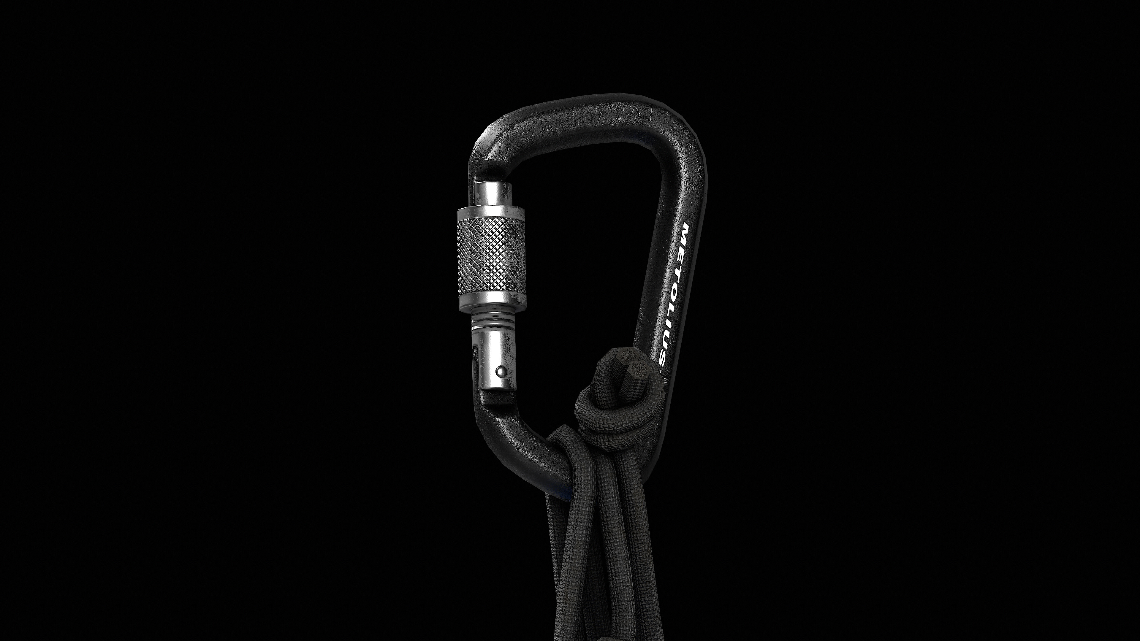 Door Stop on the Carabiner Low-poly 3D model_8