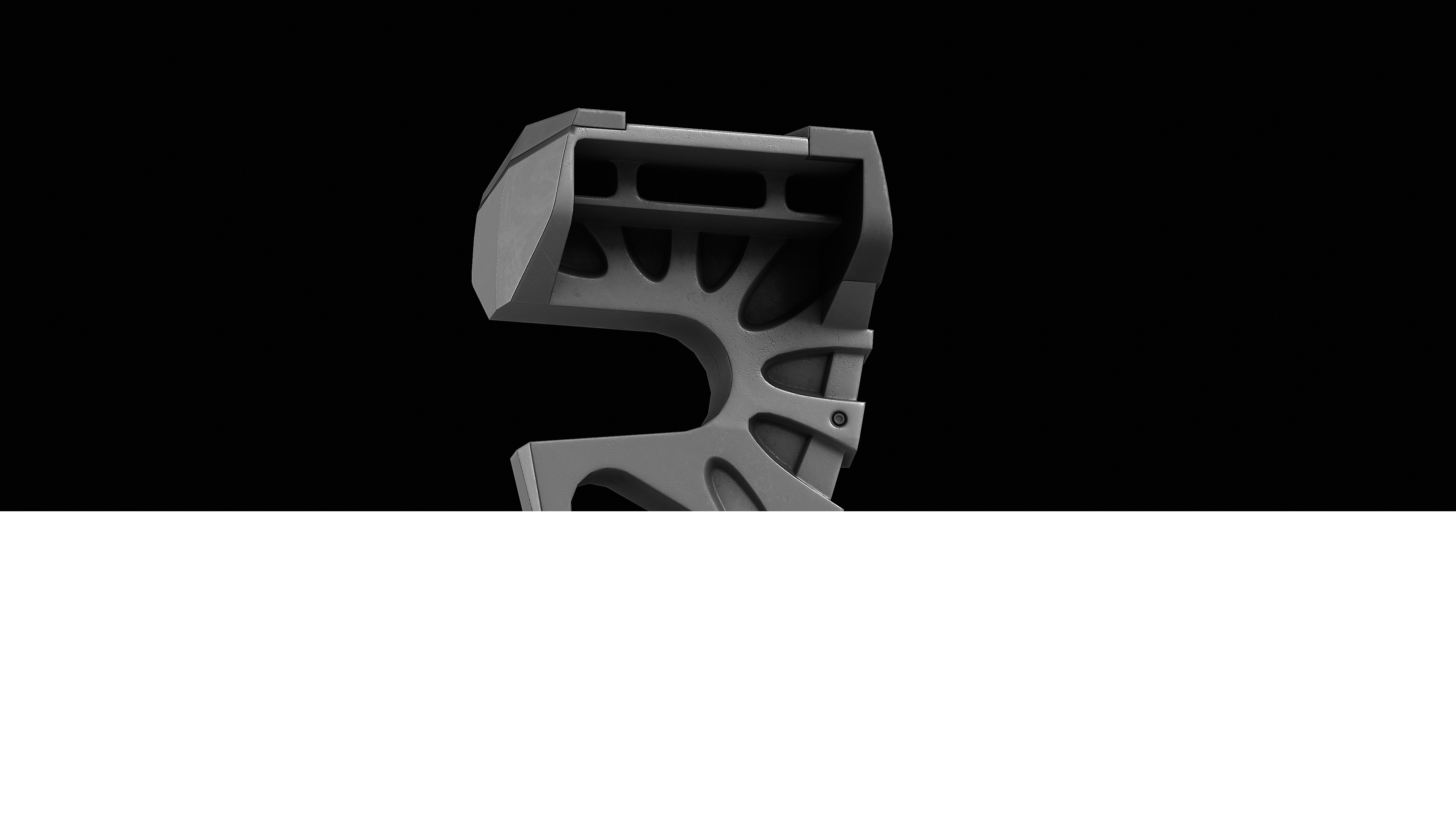Door Stop on the Carabiner Low-poly 3D model_22