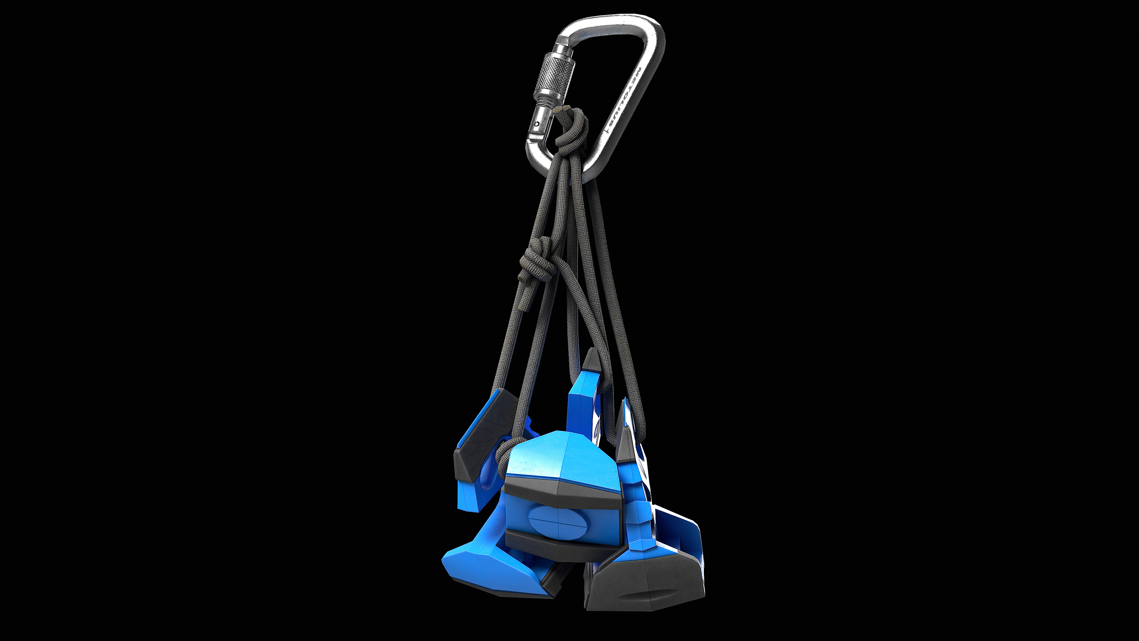 Door Stop on the Carabiner Low-poly 3D model_5