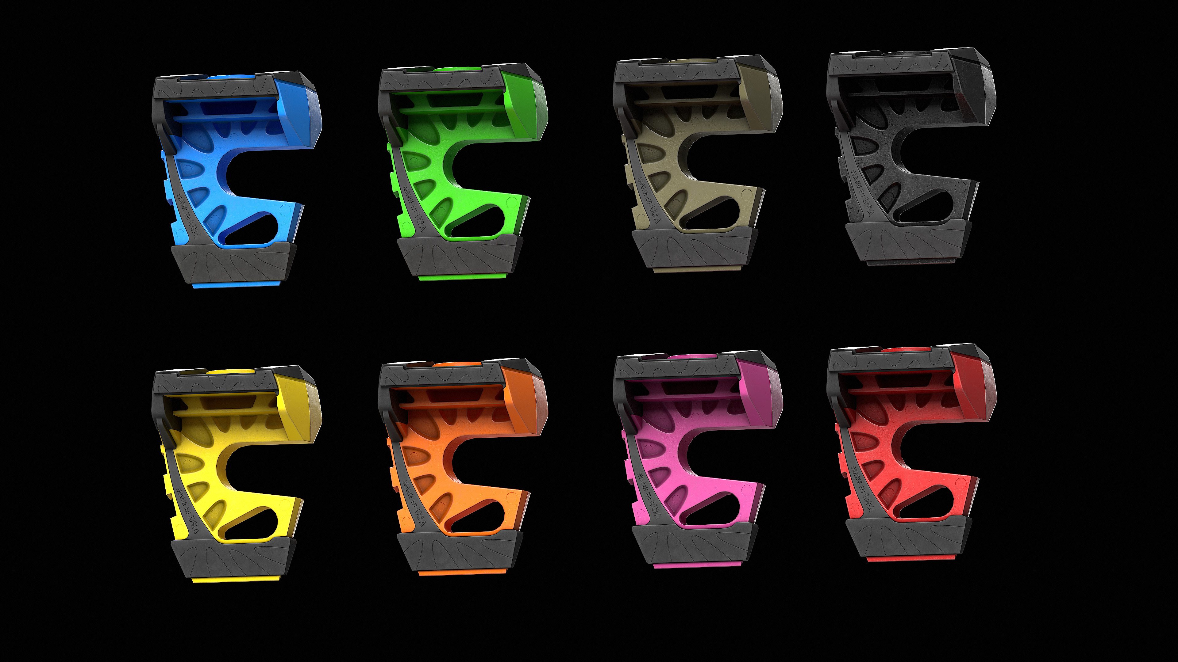 Door Stop on the Carabiner Low-poly 3D model_2