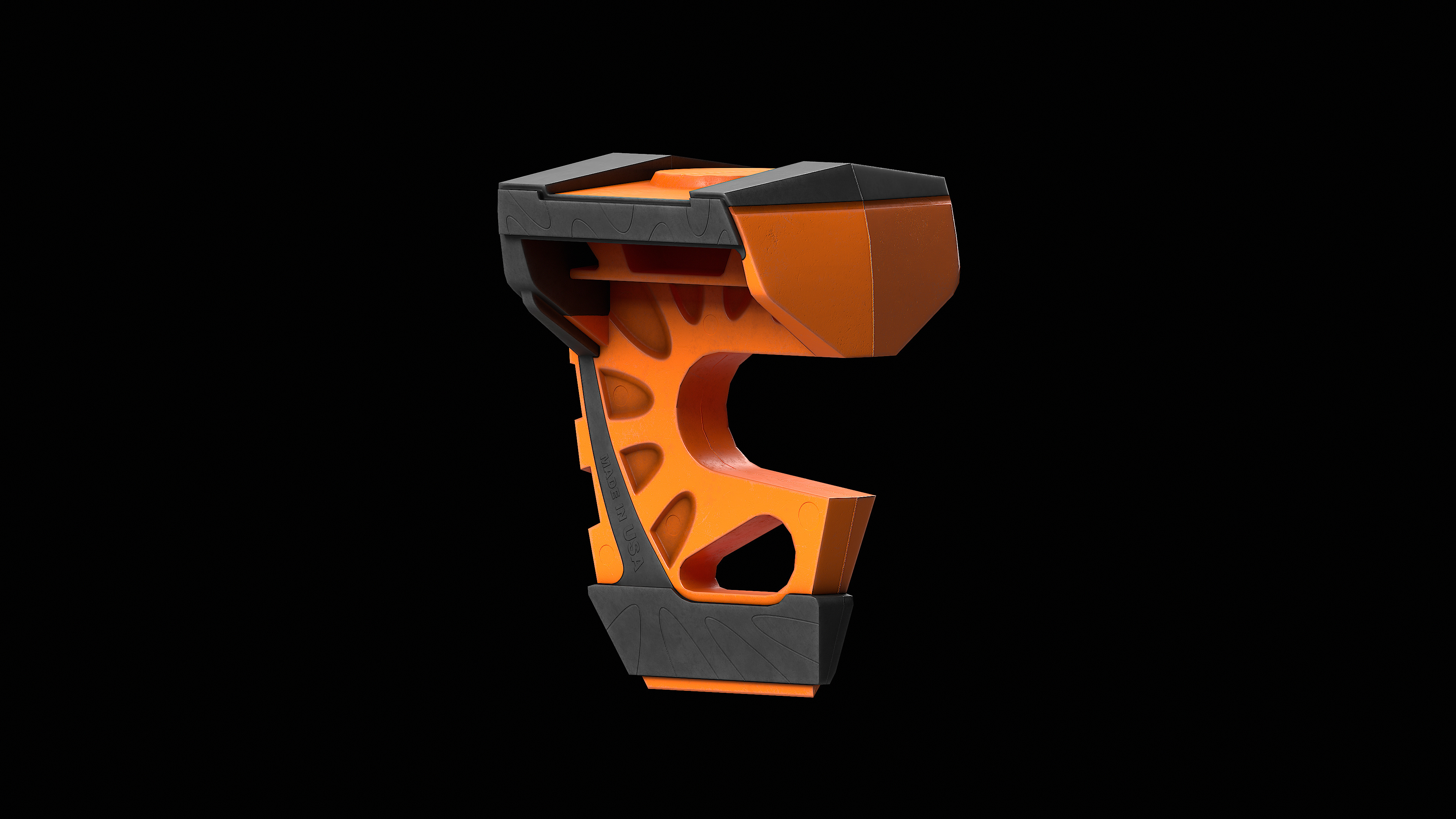 Door Stop on the Carabiner Low-poly 3D model_11