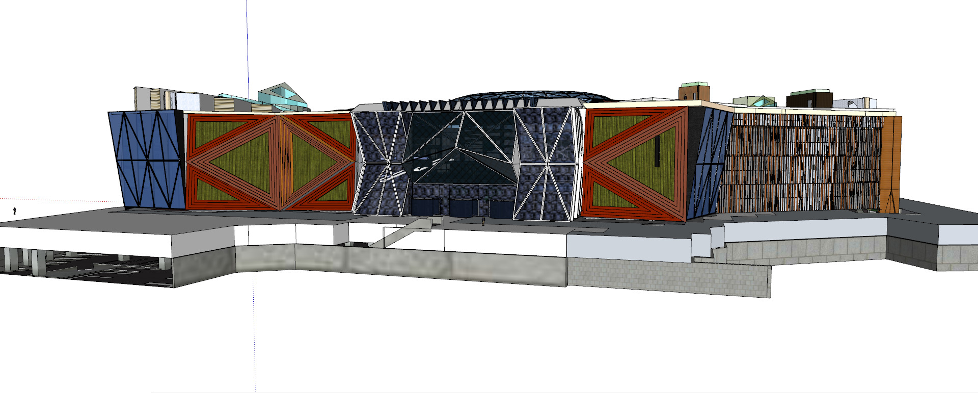 Conceptual Shopping Centre design 3D model_3