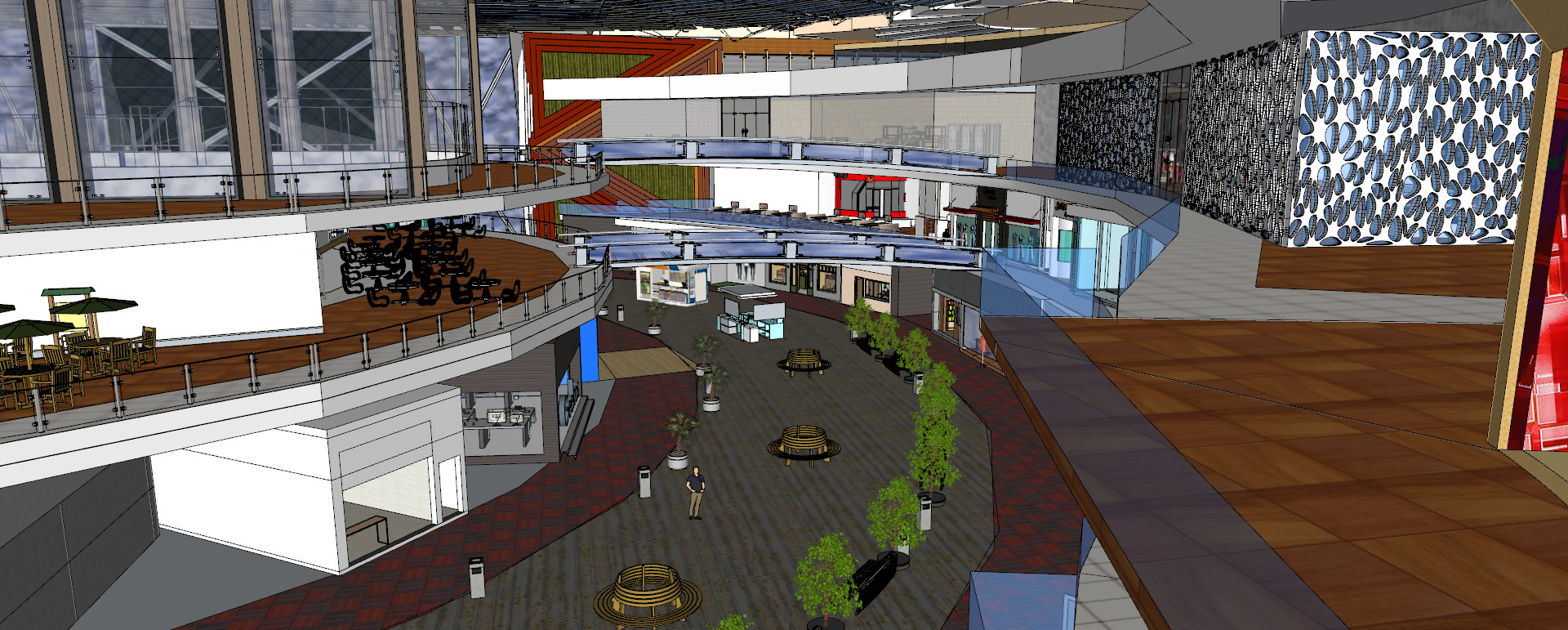 Conceptual Shopping Centre design 3D model_37