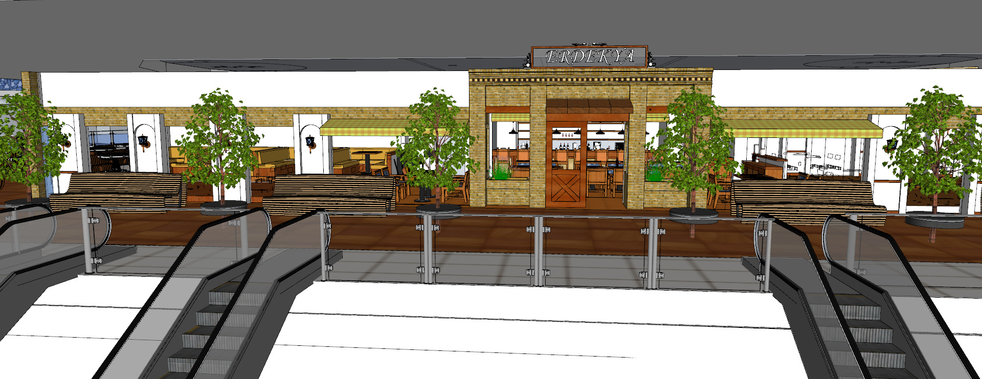 Conceptual Shopping Centre design 3D model_34