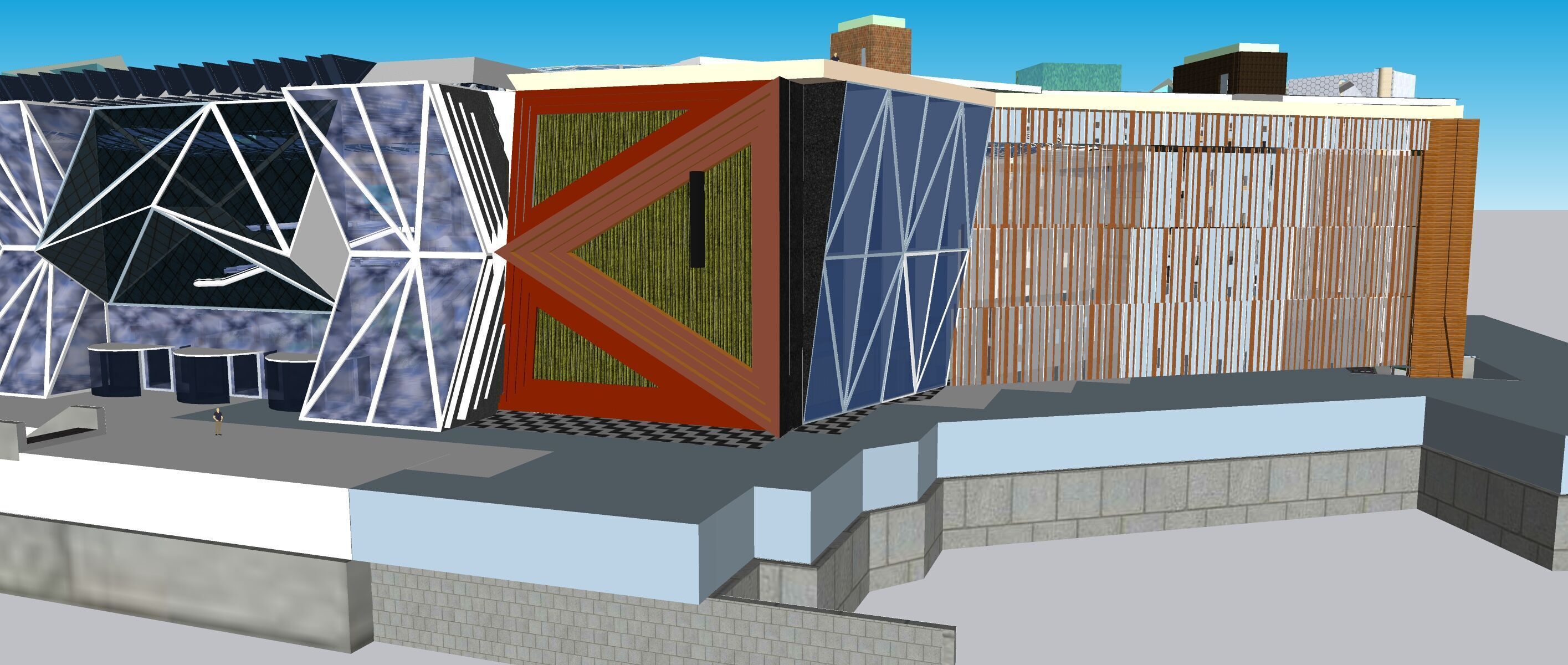 Conceptual Shopping Centre design 3D model_8