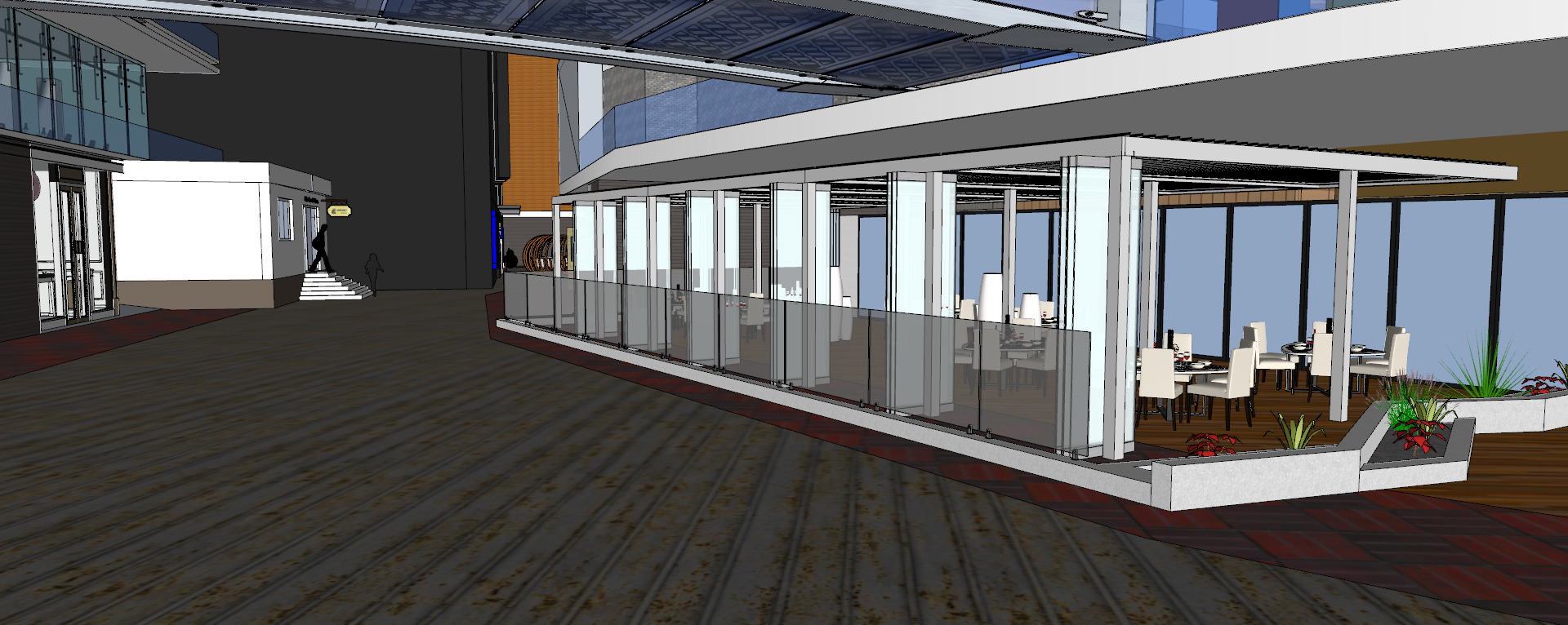 Conceptual Shopping Centre design 3D model_41