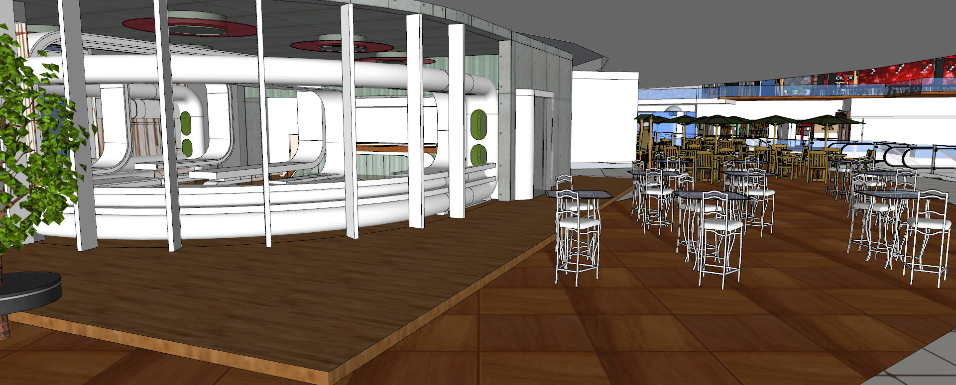 Conceptual Shopping Centre design 3D model_46