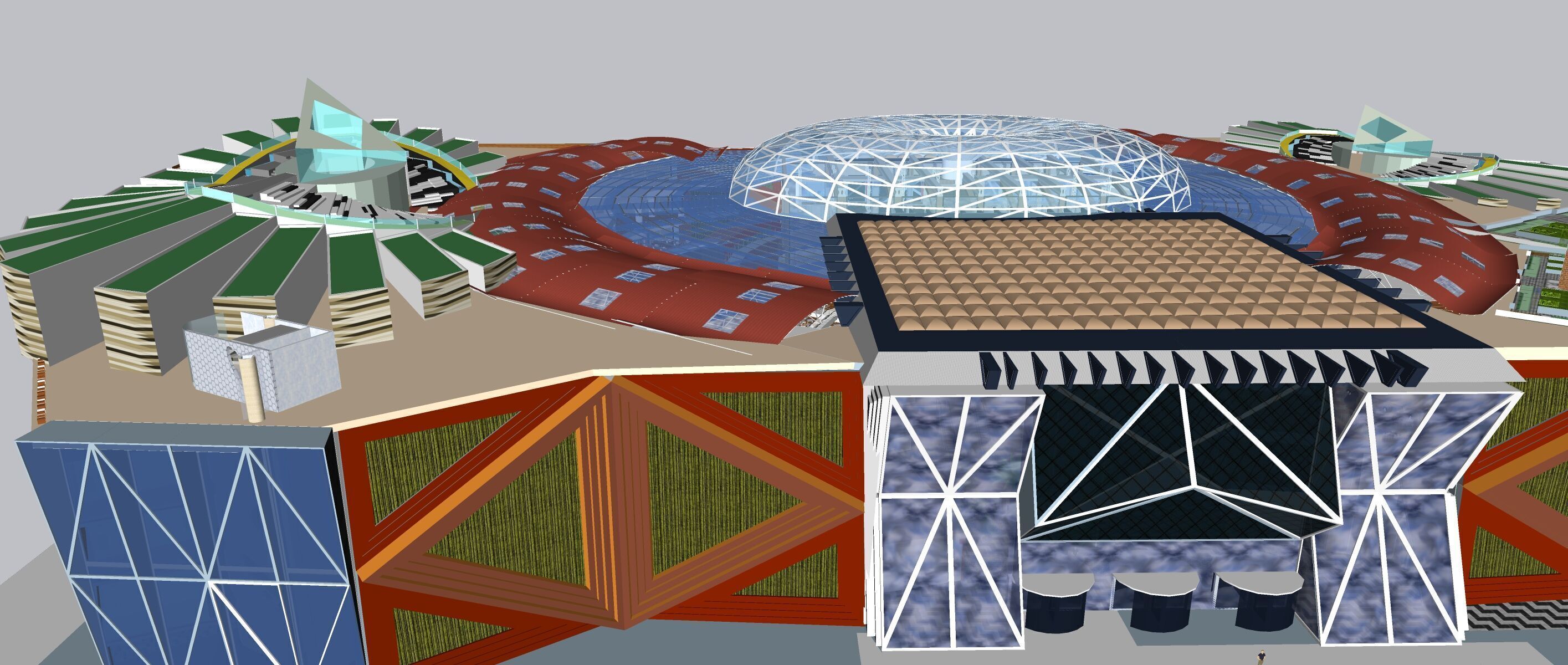 Conceptual Shopping Centre design 3D model_22