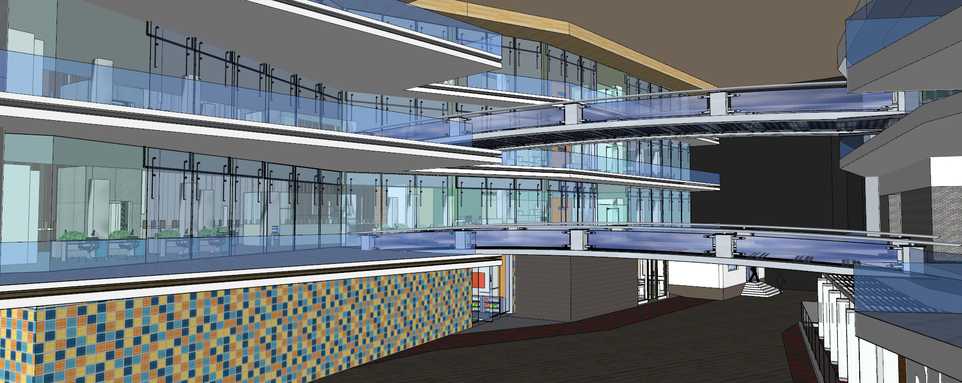 Conceptual Shopping Centre design 3D model_39