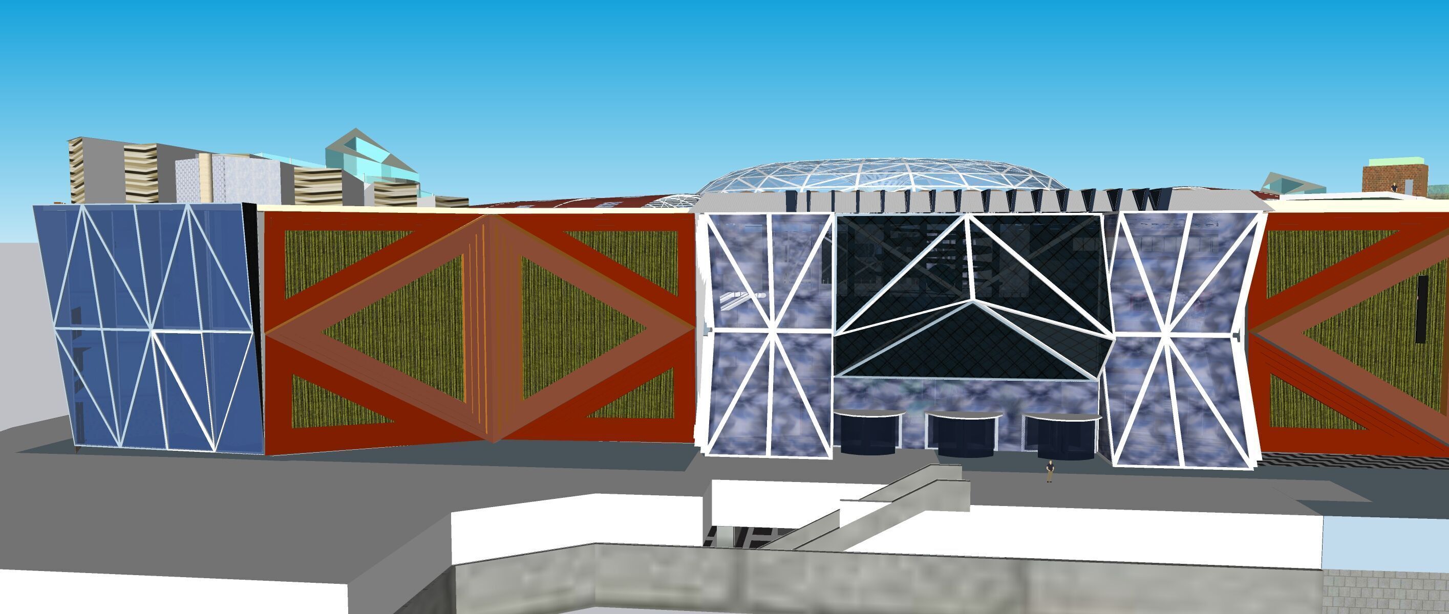 Conceptual Shopping Centre design 3D model_21