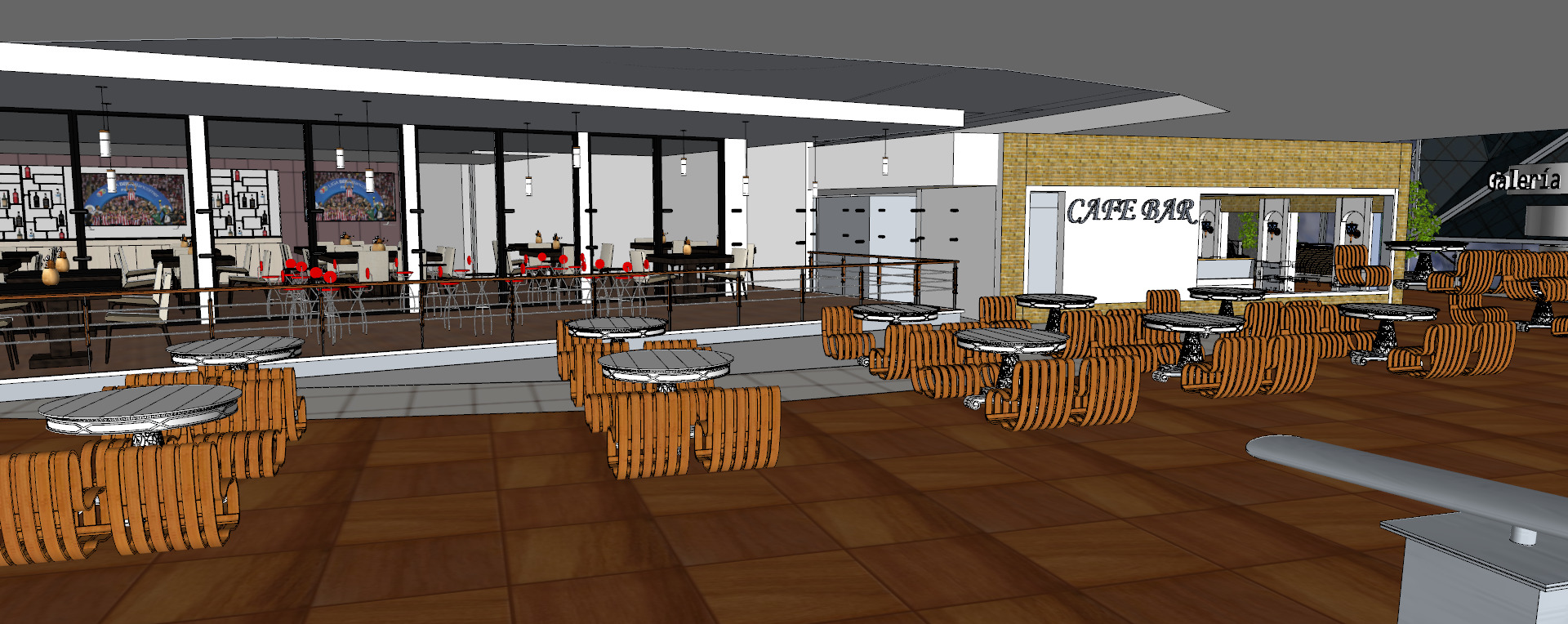 Conceptual Shopping Centre design 3D model_51