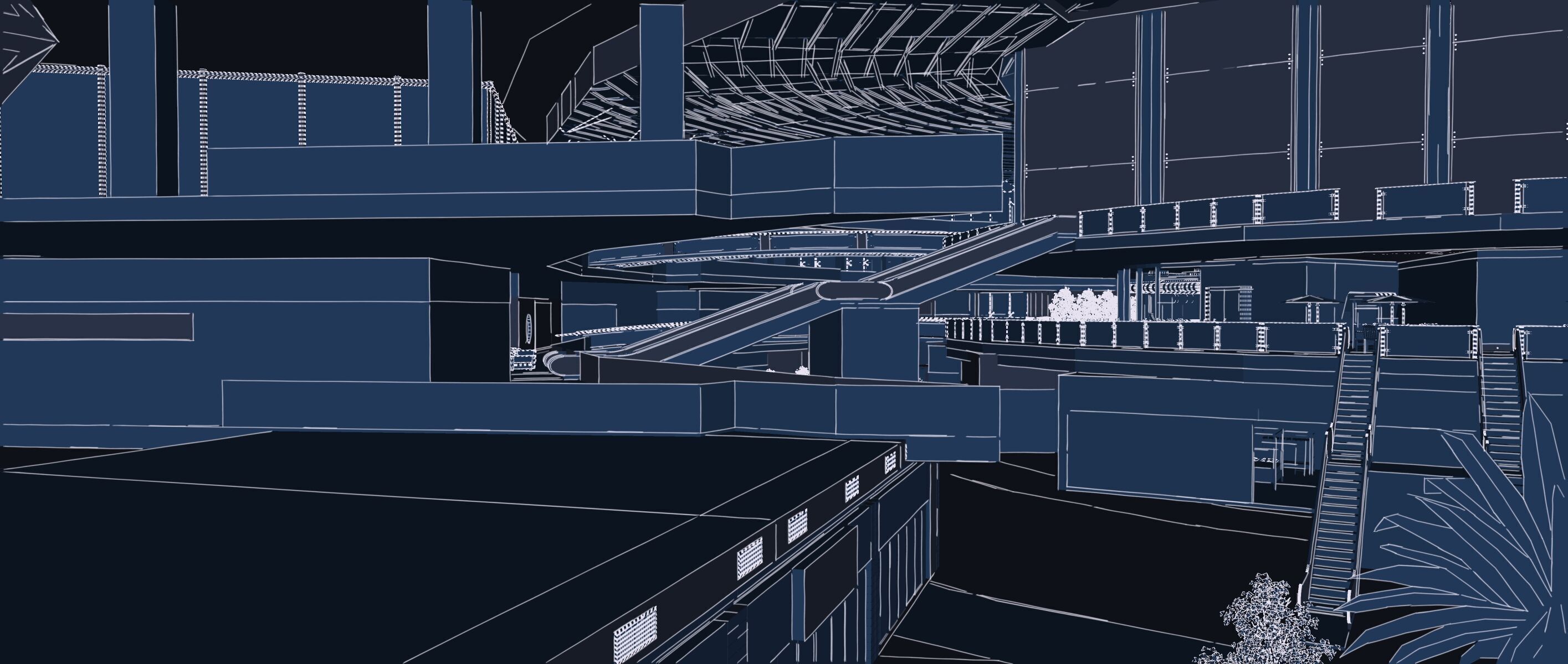 Conceptual Shopping Centre design 3D model_55