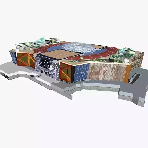 Conceptual Shopping Centre design 3D model