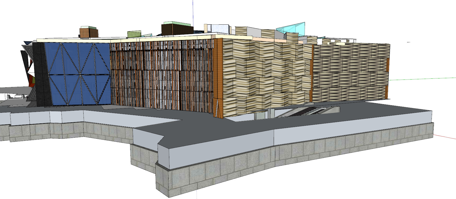 Conceptual Shopping Centre design 3D model_4