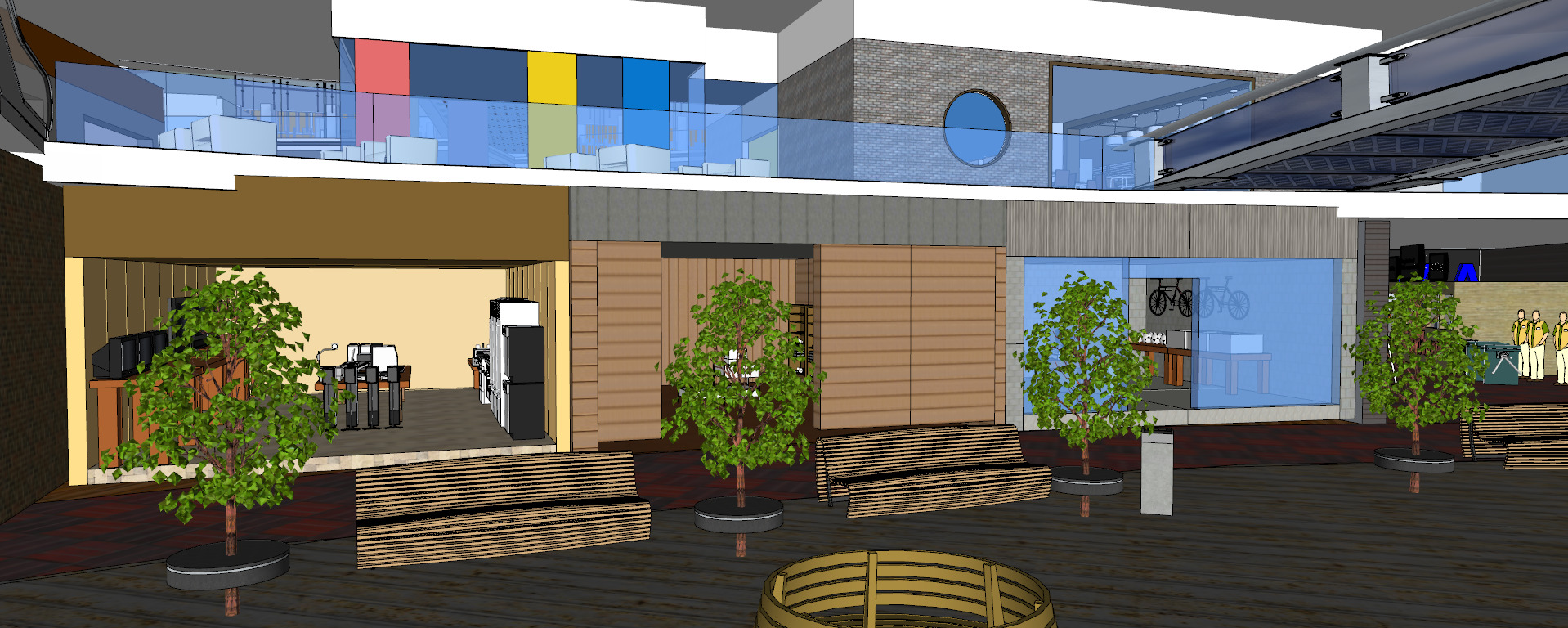 Conceptual Shopping Centre design 3D model_29