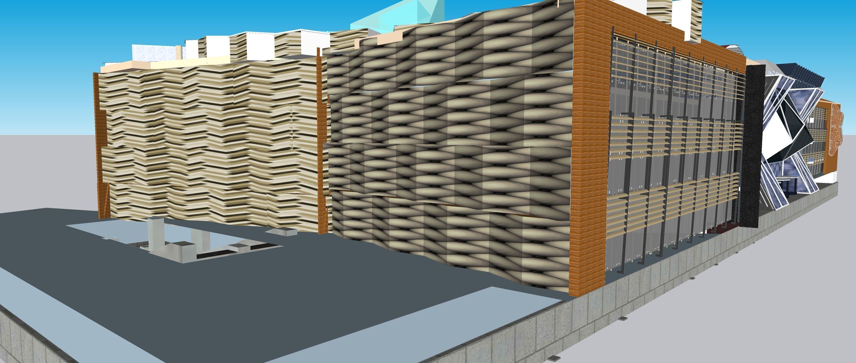 Conceptual Shopping Centre design 3D model_12