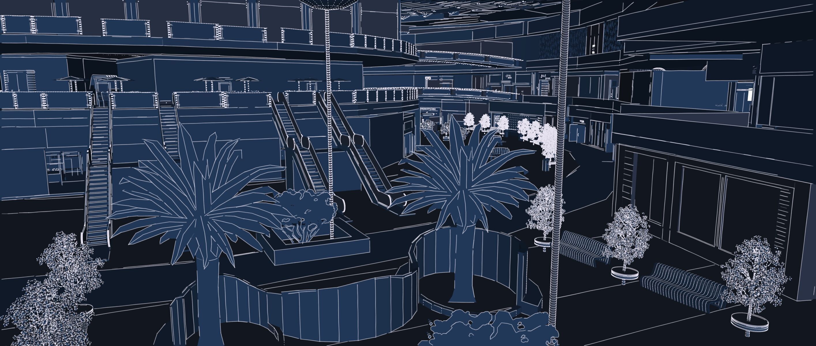 Conceptual Shopping Centre design 3D model_53