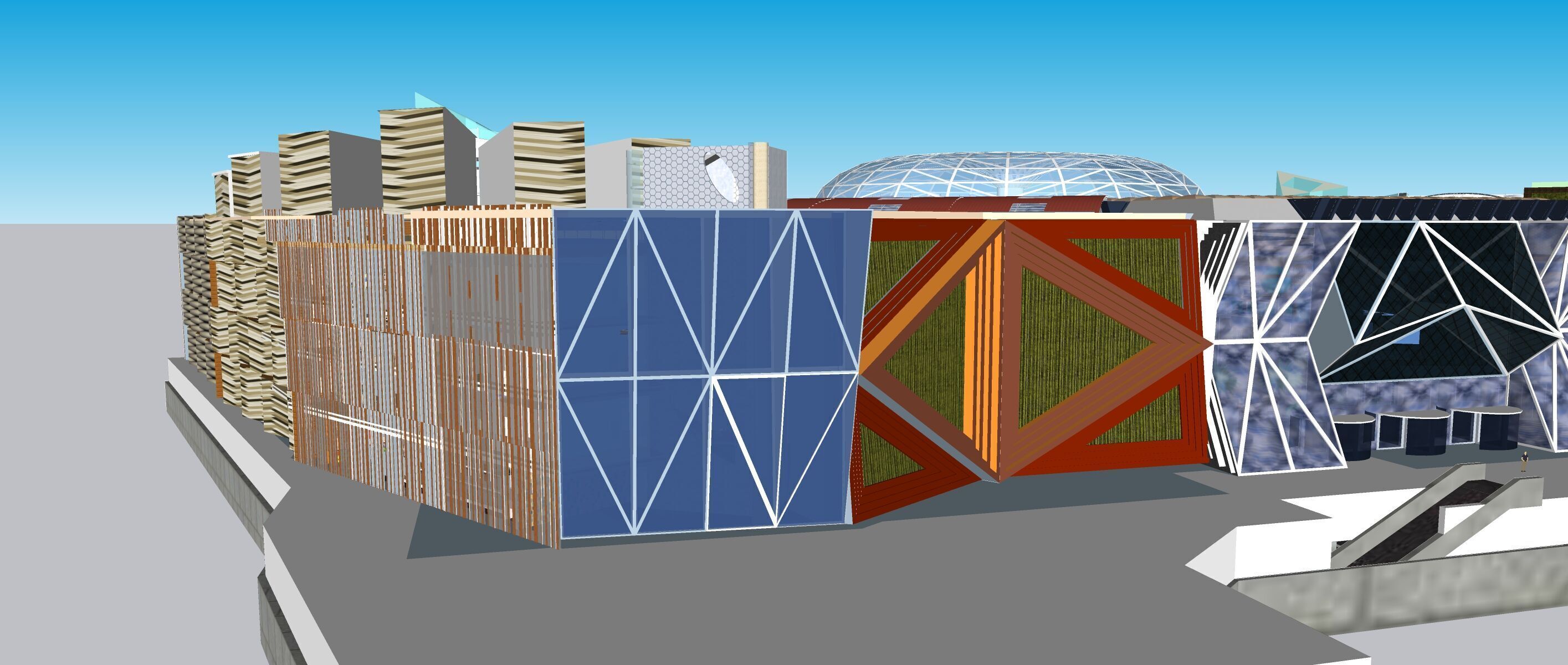 Conceptual Shopping Centre design 3D model_20