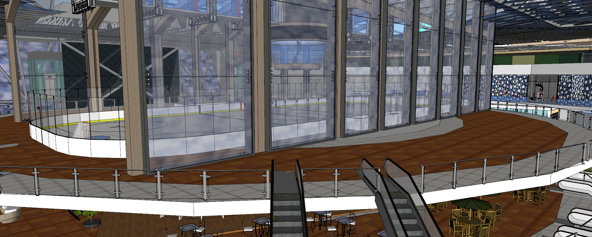 Conceptual Shopping Centre design 3D model_30